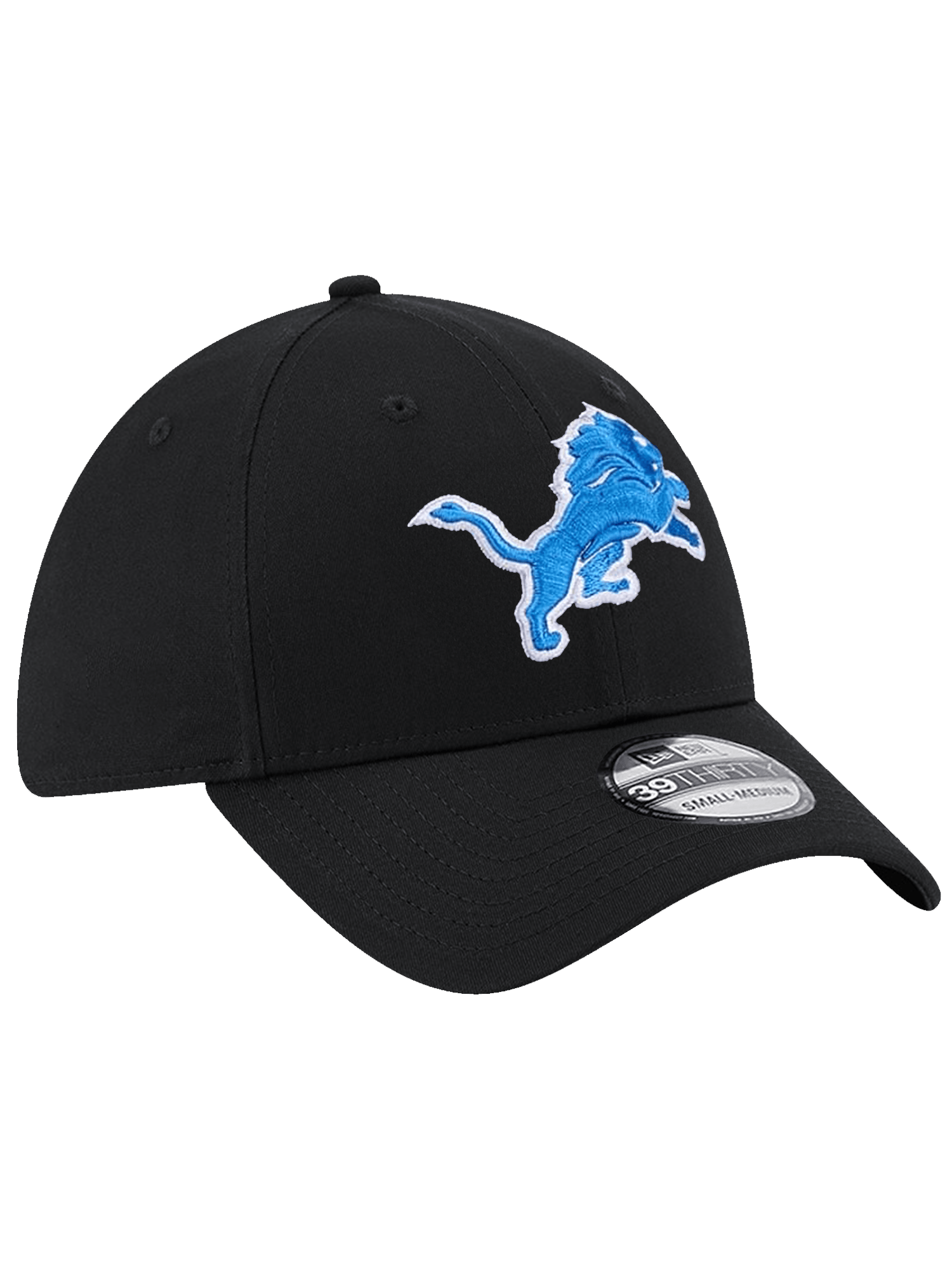 New Era Caps Detroit Lions New Era NFL Team 39THIRTY Stretch-Fit Hat - Black
