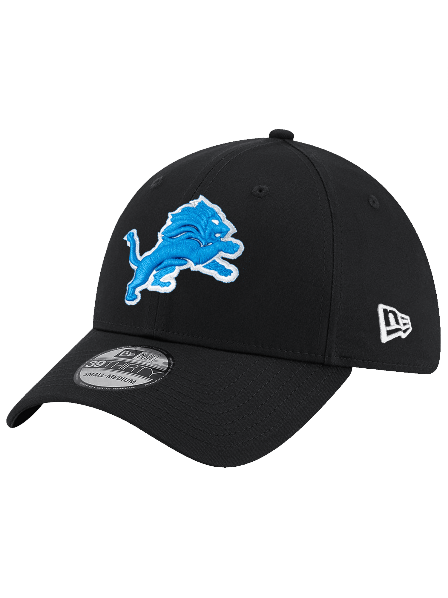 New Era Caps Detroit Lions New Era NFL Team 39THIRTY Stretch-Fit Hat - Black