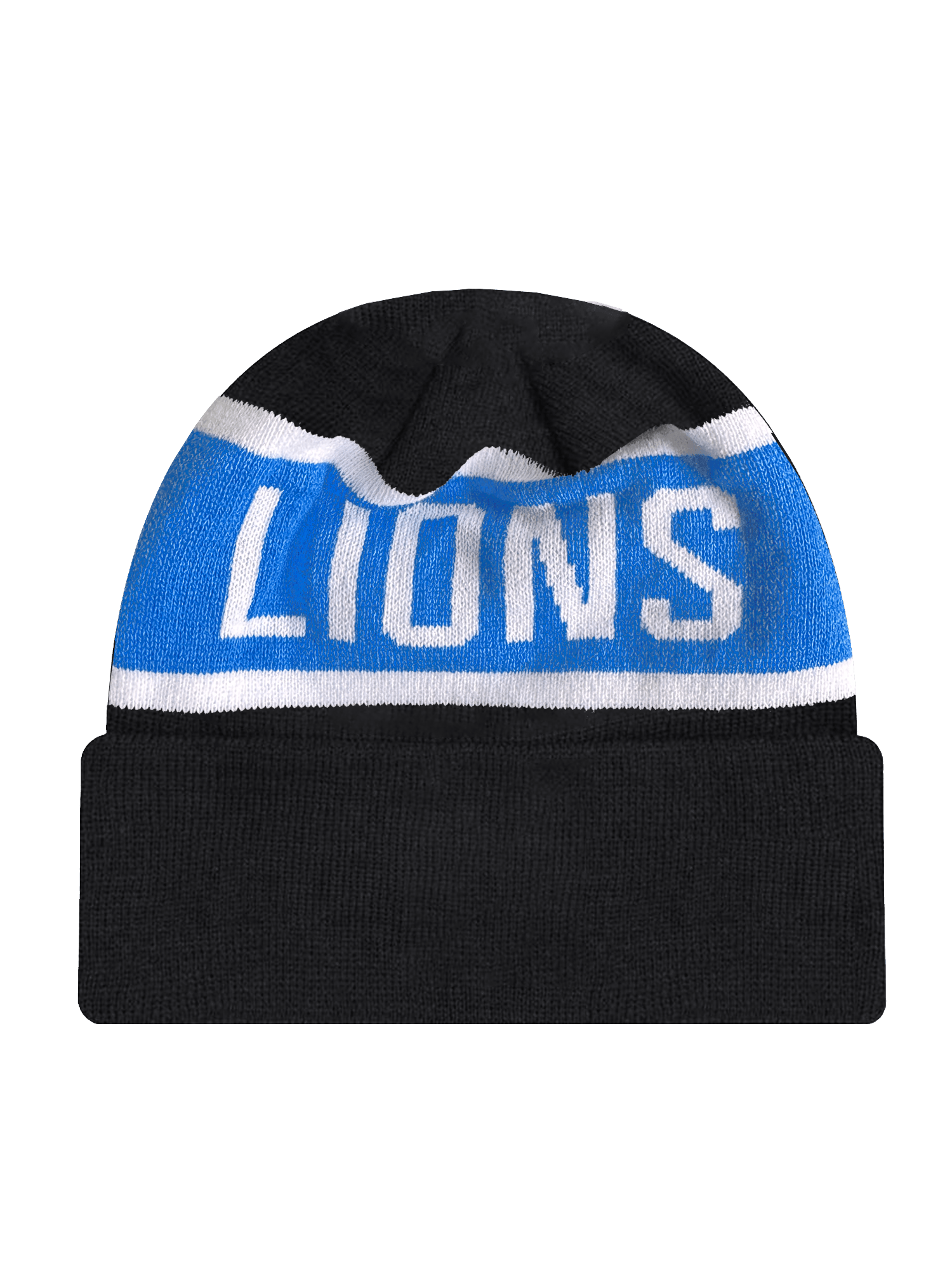 New Era Beanies Detroit Lions New Era NFL Team Spell Pomless Knit Beanie - Black