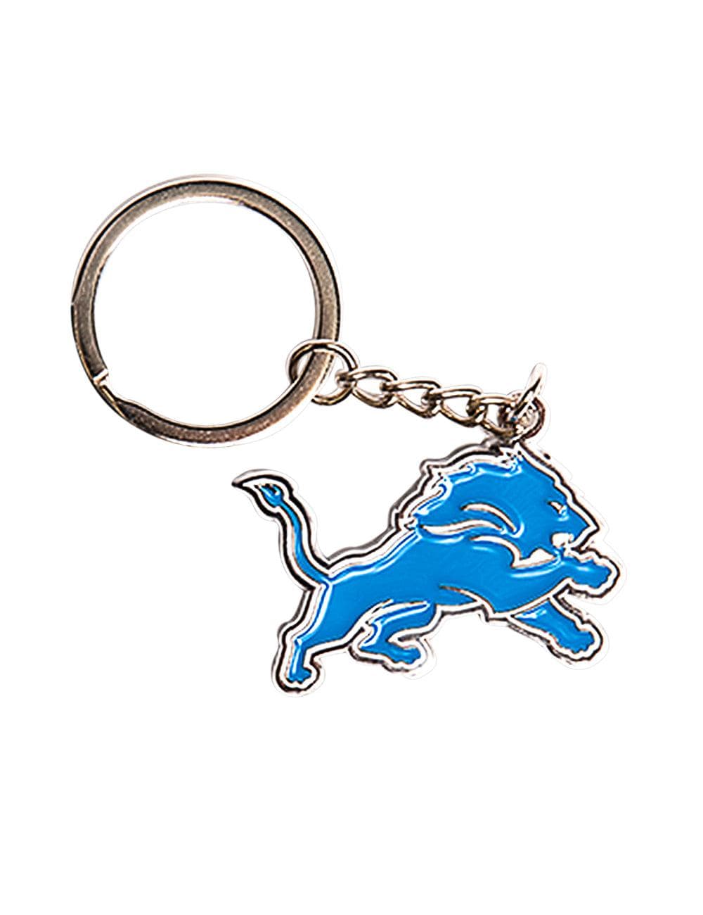 NFL Branded Accessories Detroit Lions NFL Team Logo Steel Keyring