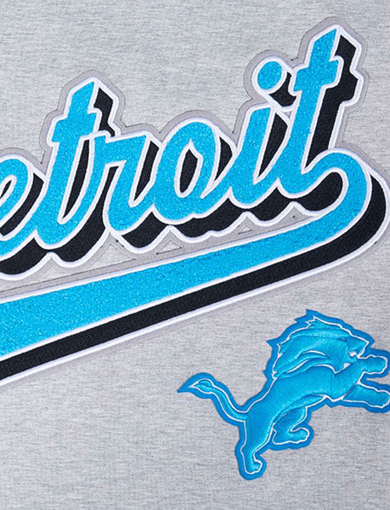 Pro Standard T-Shirts Detroit Lions Pro Standard NFL Script Tail Flex T-Shirt - Grey Marle