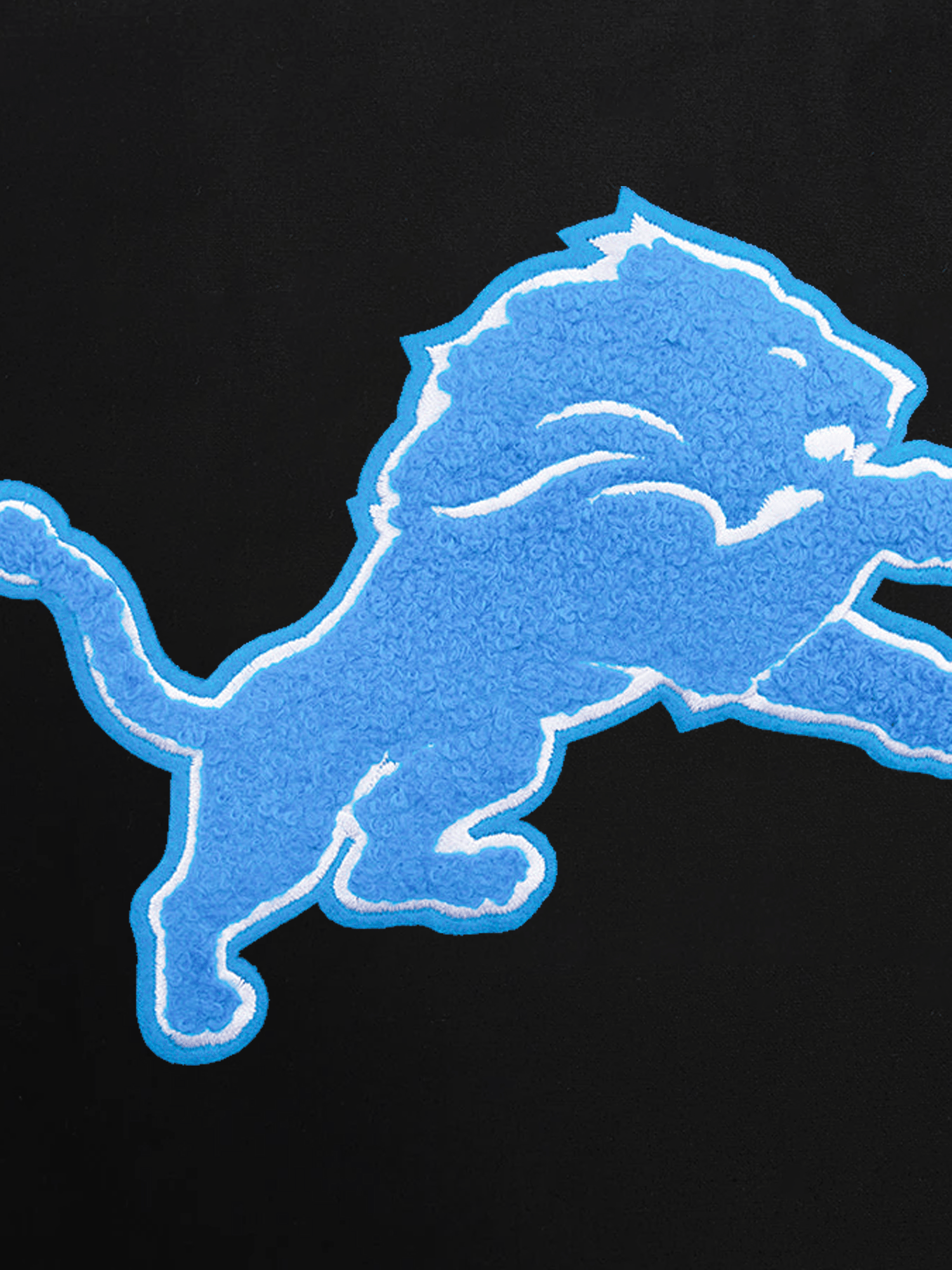 Pro Standard Jumpers Detroit Lions Pro Standard NFL Team Chenille Flex Hoodie Jumper - Black