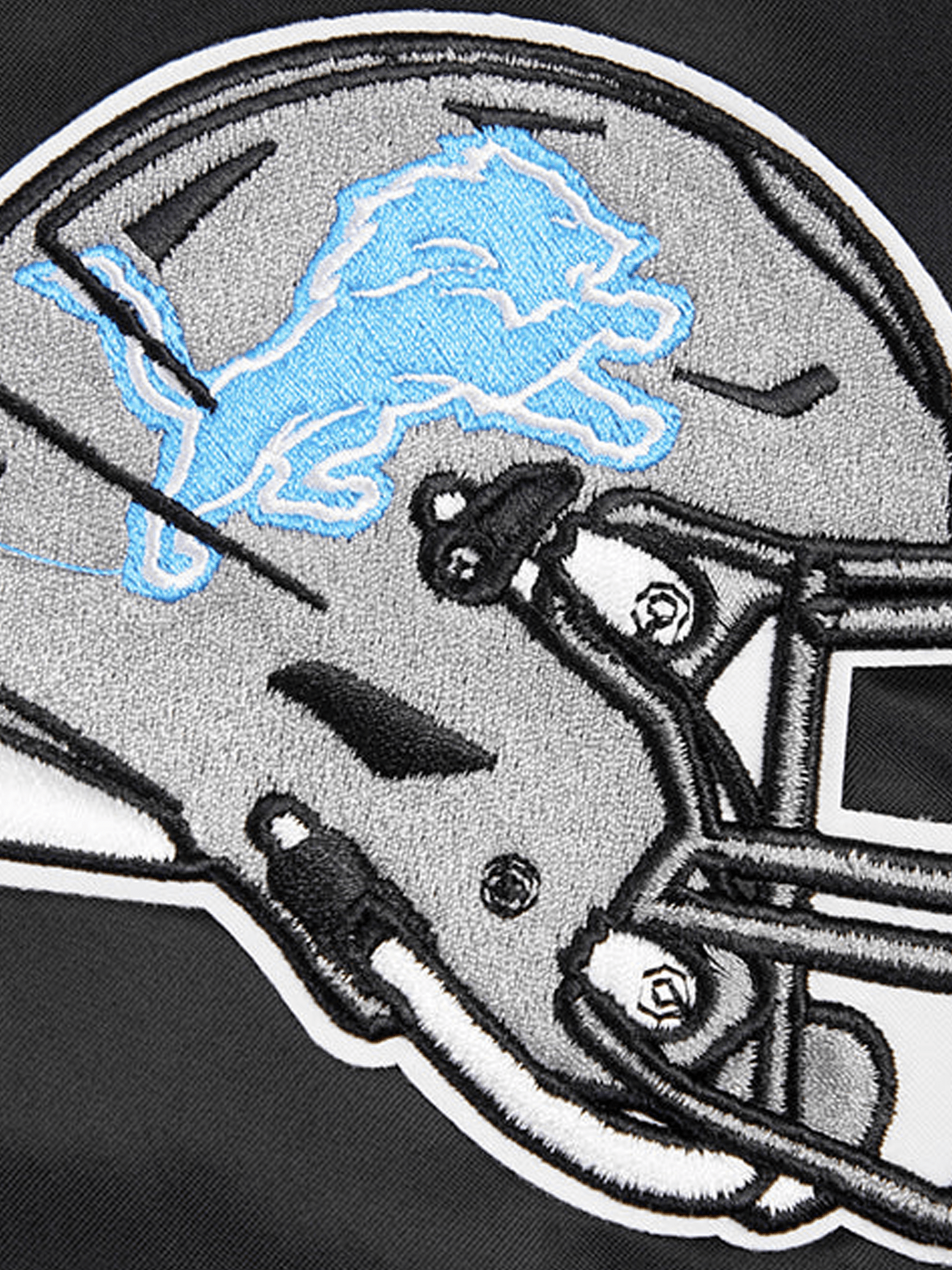 Pro Standard Jackets Detroit Lions Pro Standard NFL Team Classic Satin Button Jacket - Black
