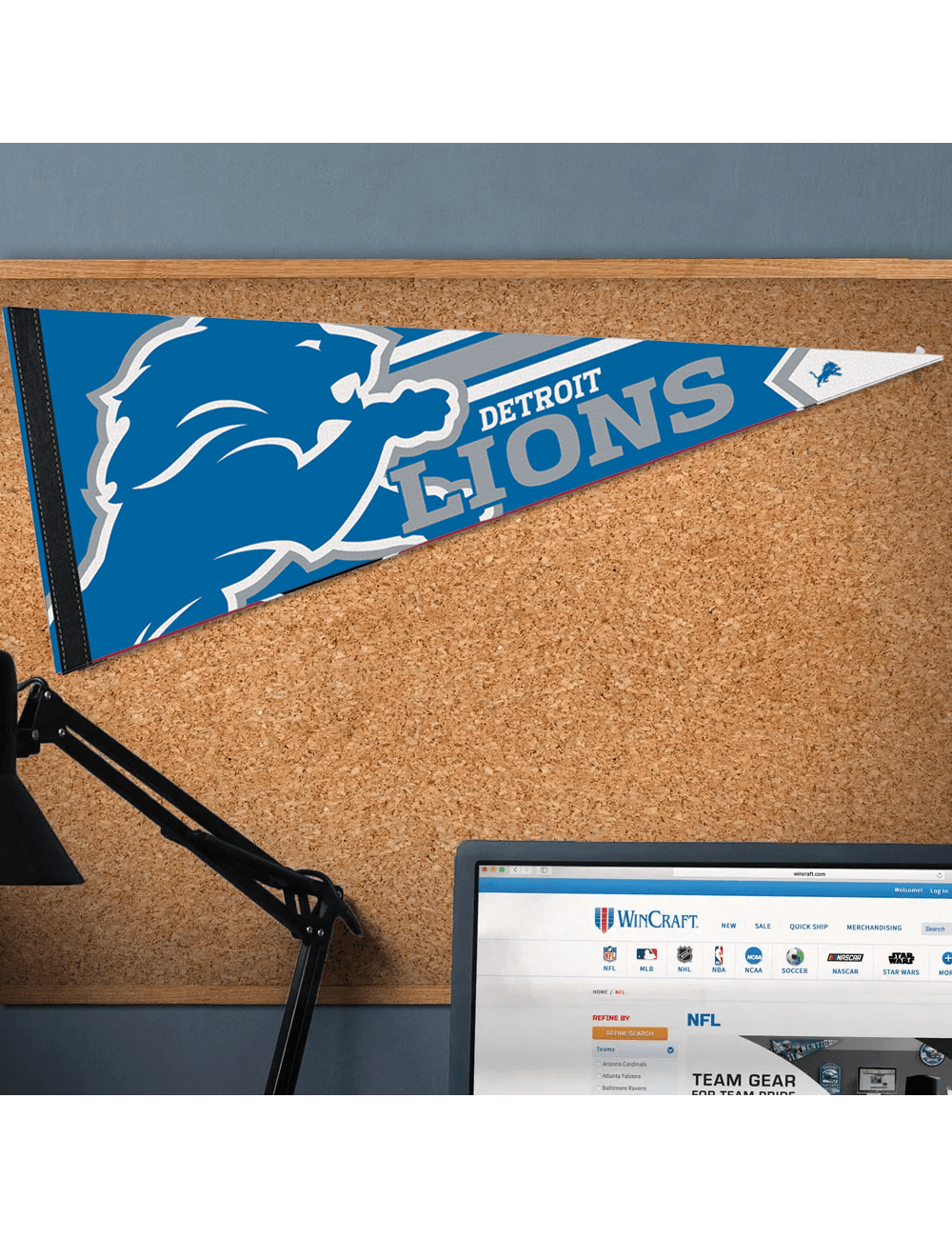 Wincraft Accessories Detroit Lions Wincraft NFL Team Premium 12" x 30" Pennant