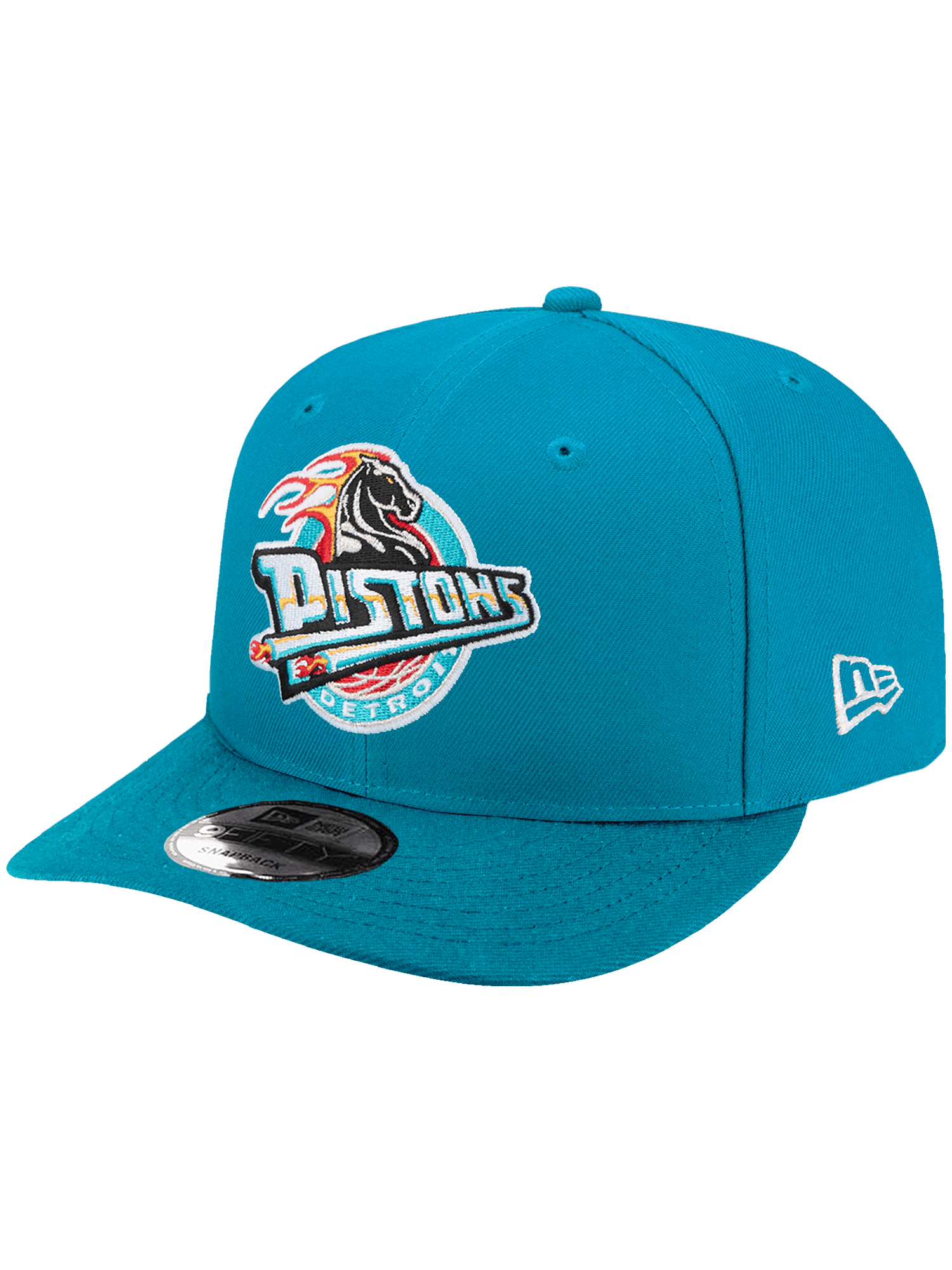 New Era Caps Detroit Pistons New Era NBA HWC 9FIFTY Pre-Curved Snapback Hat - Turqoise