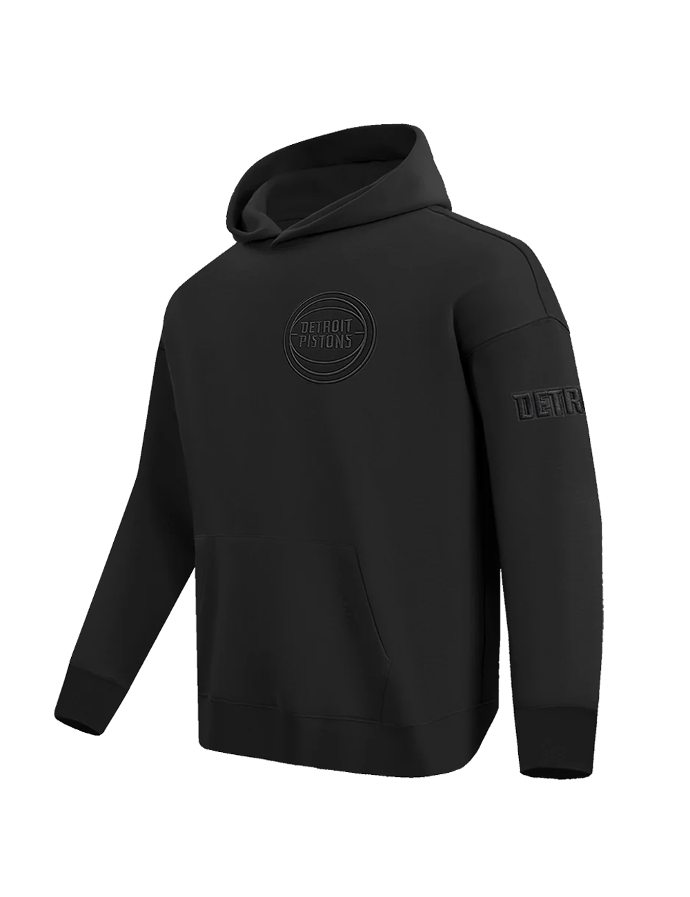 Pro Standard Jumpers Detroit Pistons Pro Standard NBA Black On Black Drop Shoulder Hoodie Jumper
