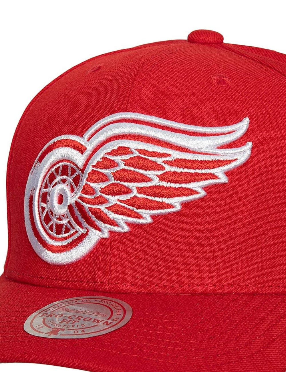Mitchell And Ness Caps Detroit Red Wings Mitchell & Ness NHL Team 2.0 Pro Crown Snapback Hat - Red