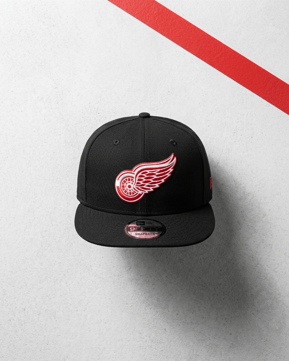 New Era Caps Detroit Red Wings New Era NHL Team 9FIFTY Snapback Hat - Black