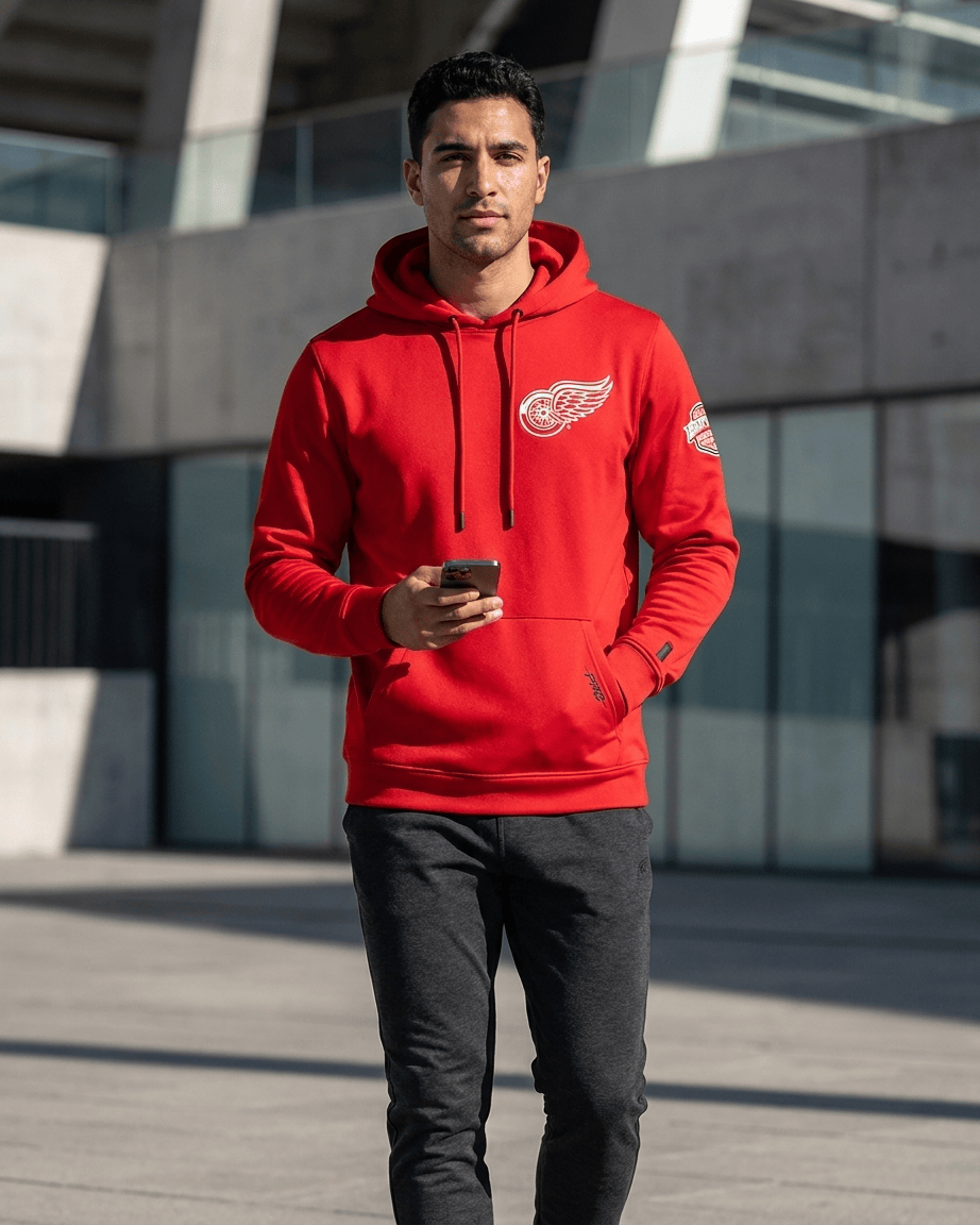 Pro Standard Jumpers Detroit Red Wings Pro Standard NHL Team Chenille Flex Hoodie Jumper - Red