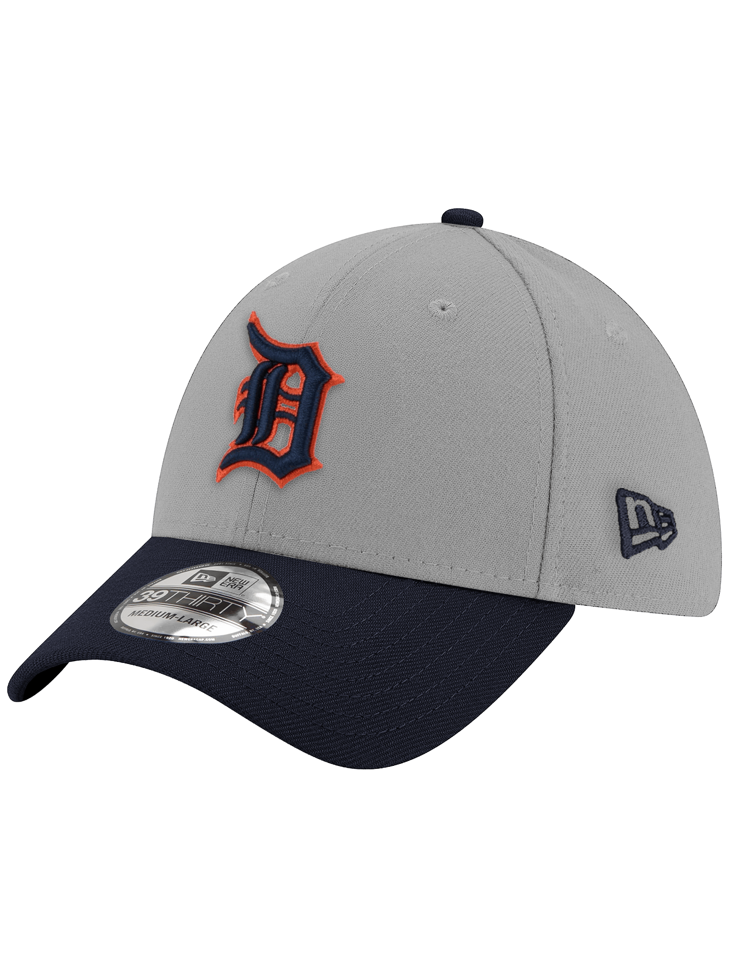 New Era Caps Detroit Tigers New Era MLB Alt 2 Tone 39THIRTY Stretch-Fit Hat - Grey
