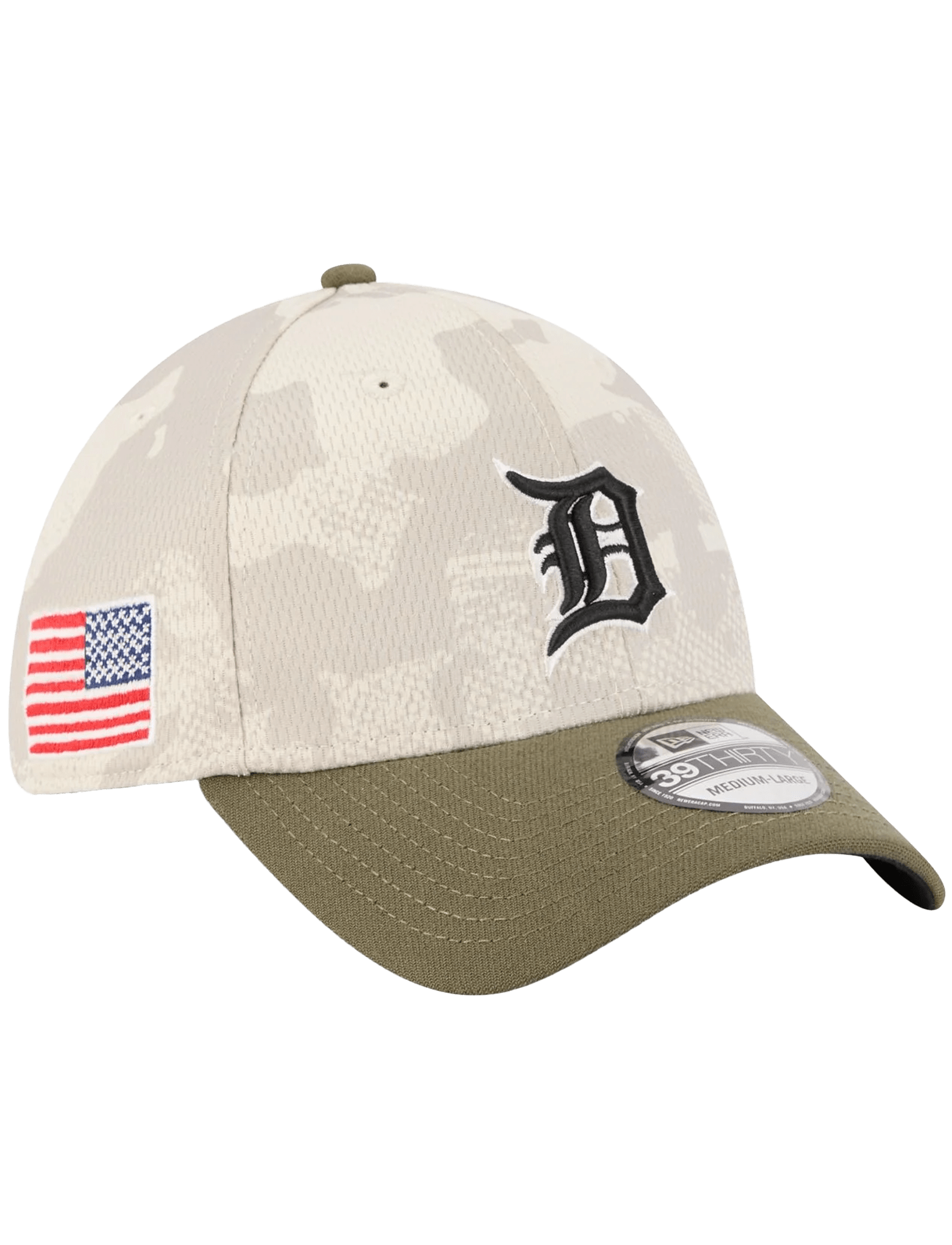 New Era Caps Detroit Tigers New Era MLB Armed Forces 2025 39THIRTY Stretch-Fit Hat
