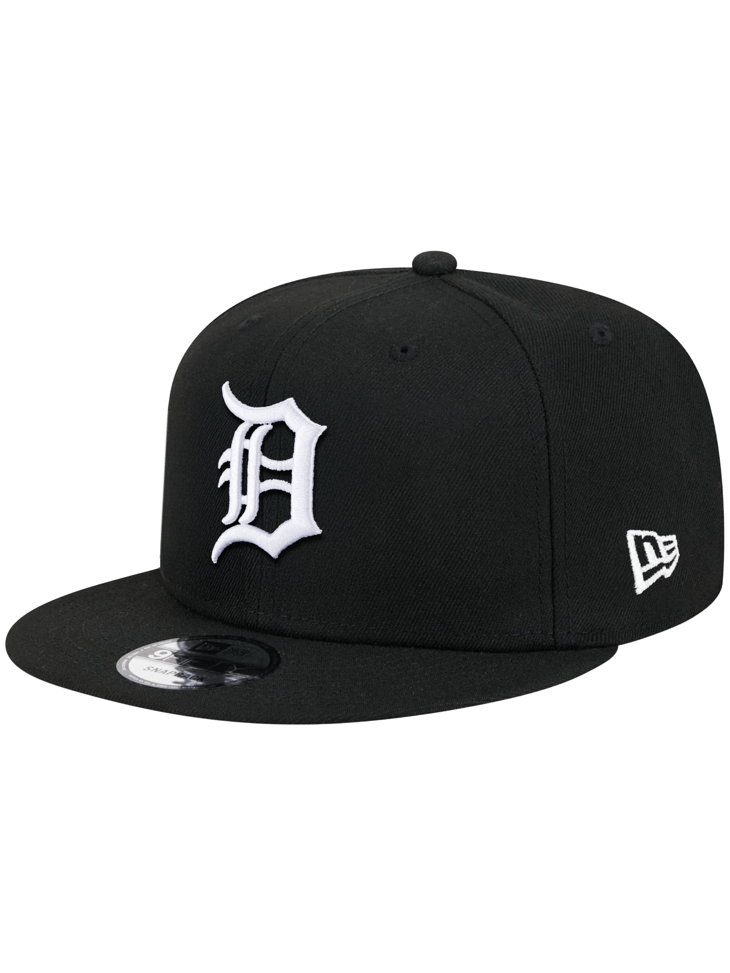 New Era Caps Detroit Tigers New Era MLB Black White 9FIFTY Snapback Hat - Black
