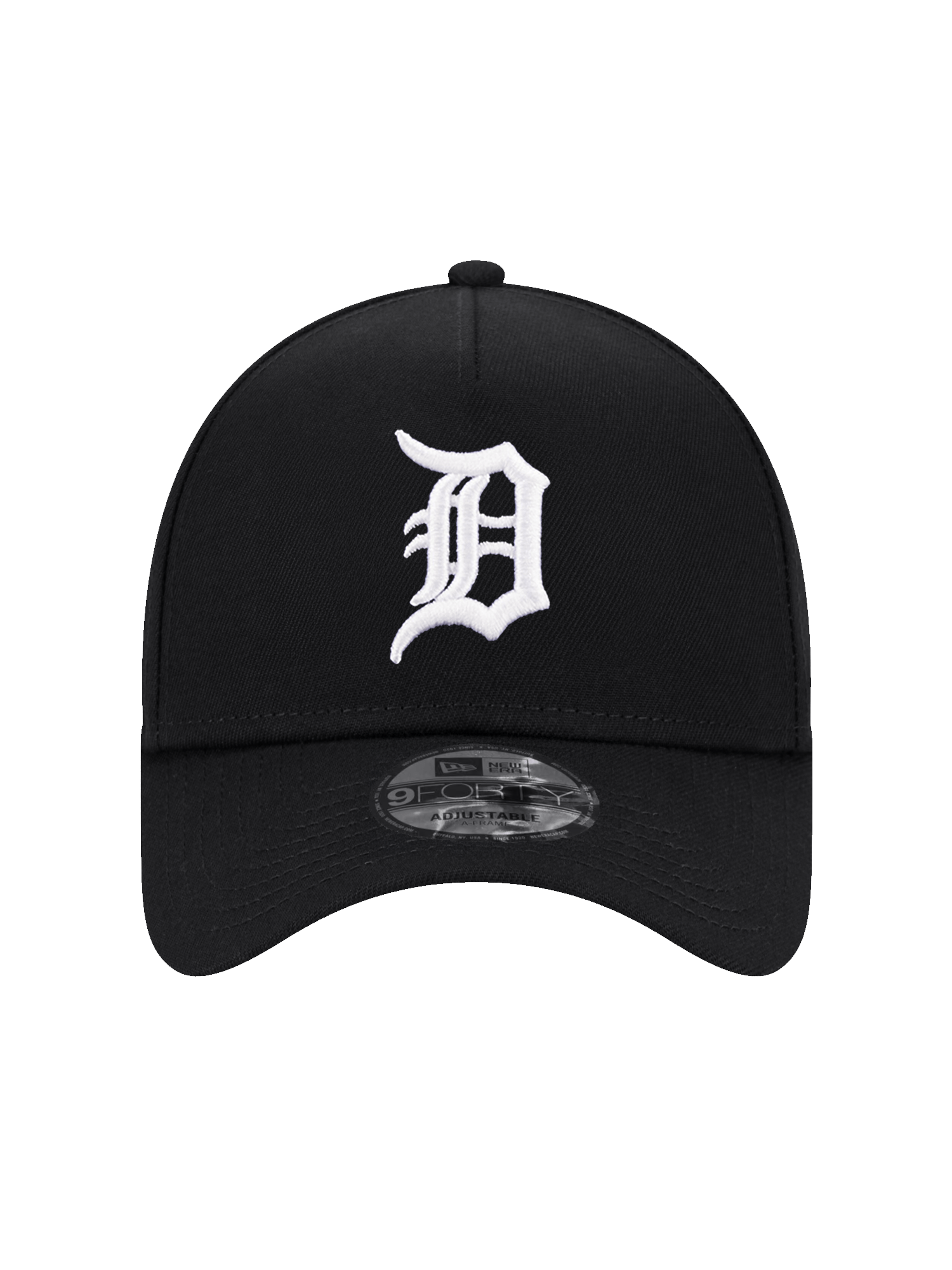 New Era Caps Detroit Tigers New Era MLB Black White 9FORTY A-Frame Snapback Hat - Black