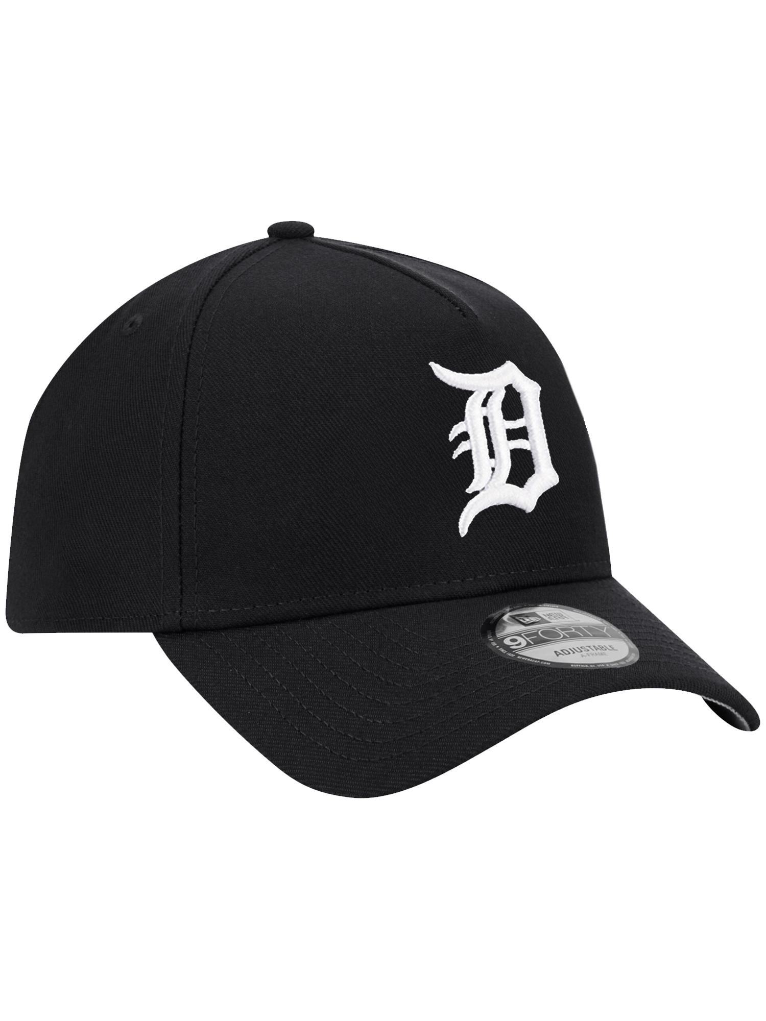 New Era Caps Detroit Tigers New Era MLB Black White 9FORTY A-Frame Snapback Hat - Black