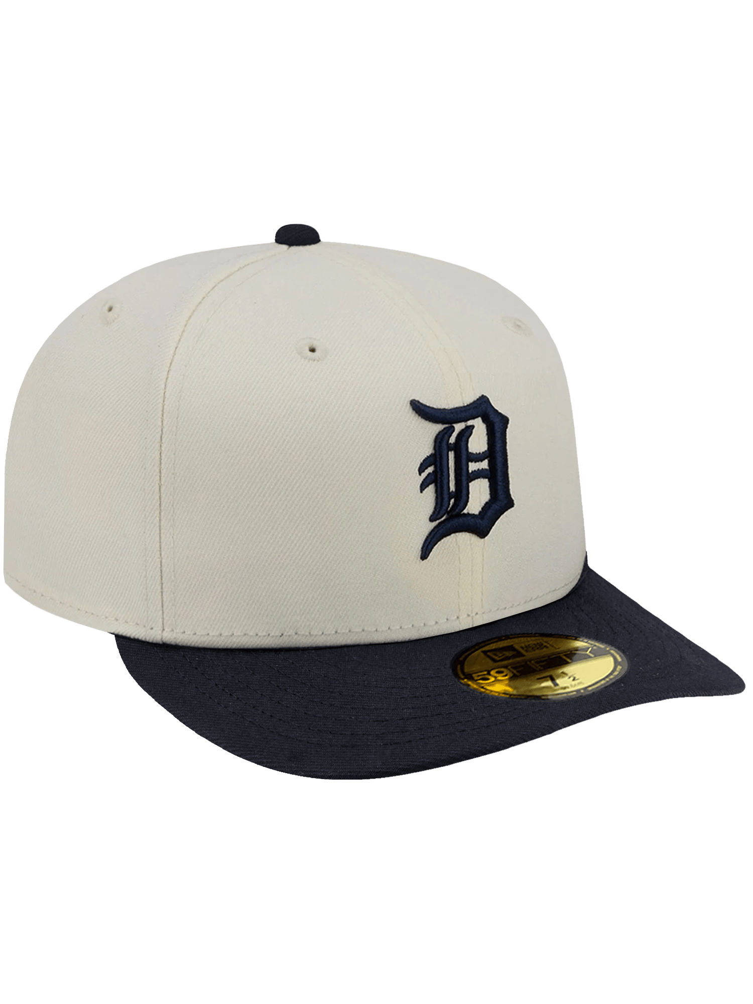 New Era Caps Detroit Tigers New Era MLB Team 2 Tone 59FIFTY Pre-Curved Fitted Hat - Chrome