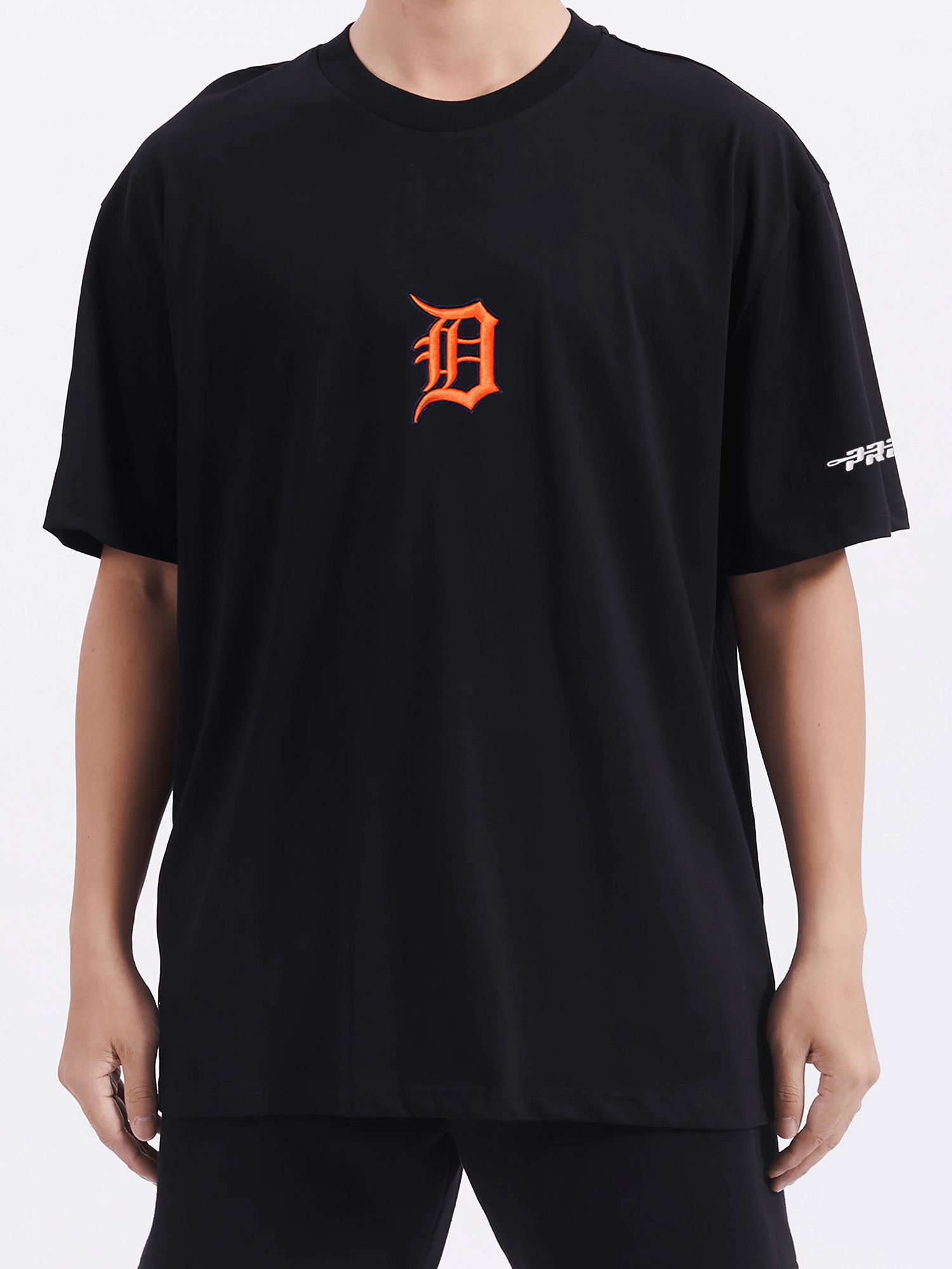 Pro Standard T-Shirts Detroit Tigers Pro Standard MLB Icon Drop Shoulder T-Shirt - Black