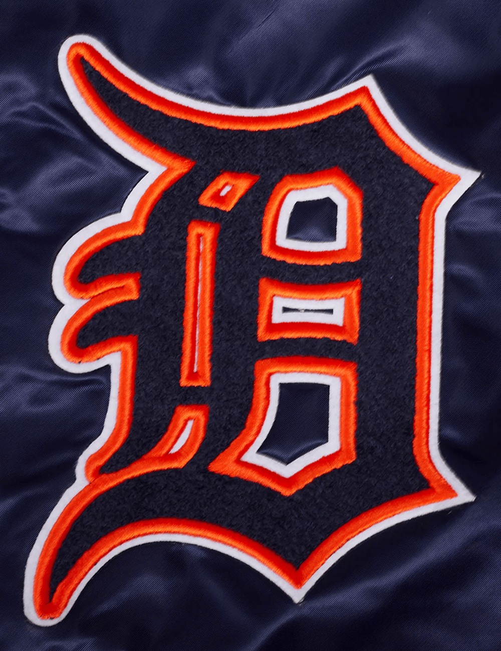 Pro Standard Jackets Detroit Tigers Pro Standard MLB Old English Lightweight Satin Jacket - Navy