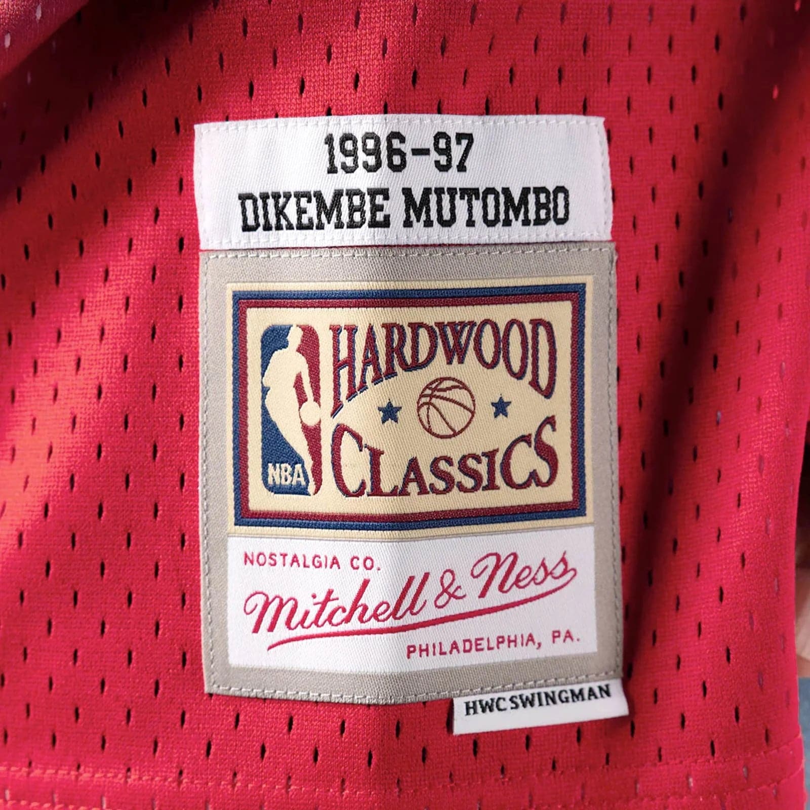 Mitchell And Ness Jerseys Dikembe Mutombo Atlanta Hawks Mitchell & Ness NBA 96-97 Swingman Jersey - Red