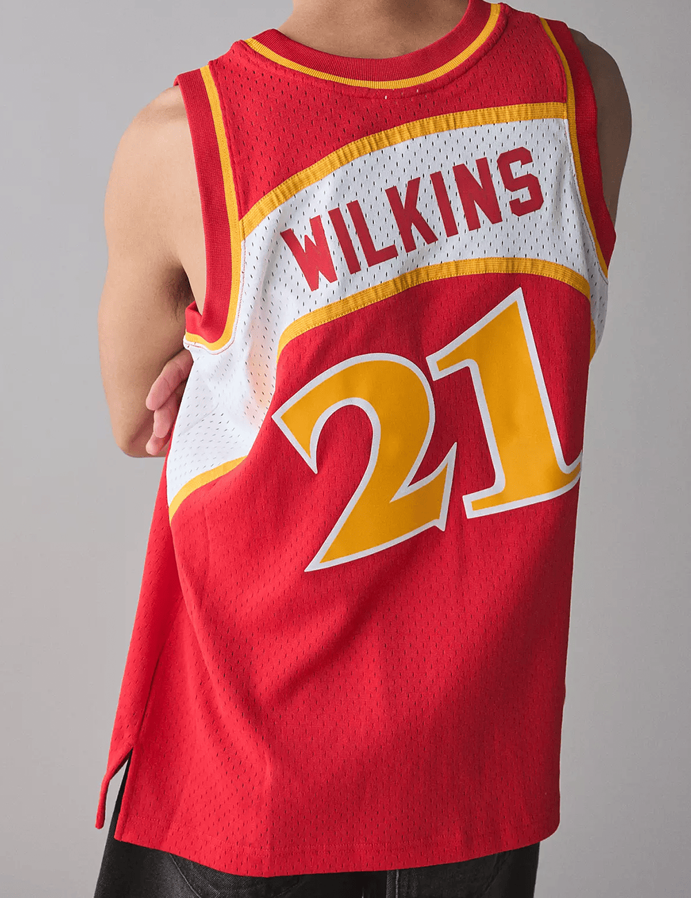 Mitchell And Ness Jerseys Dominique Wilkins Atlanta Hawks Mitchell & Ness NBA 86-87 Home Swingman Jersey - Red