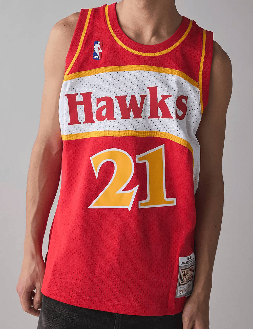 Mitchell And Ness Jerseys Dominique Wilkins Atlanta Hawks Mitchell & Ness NBA 86-87 Home Swingman Jersey - Red