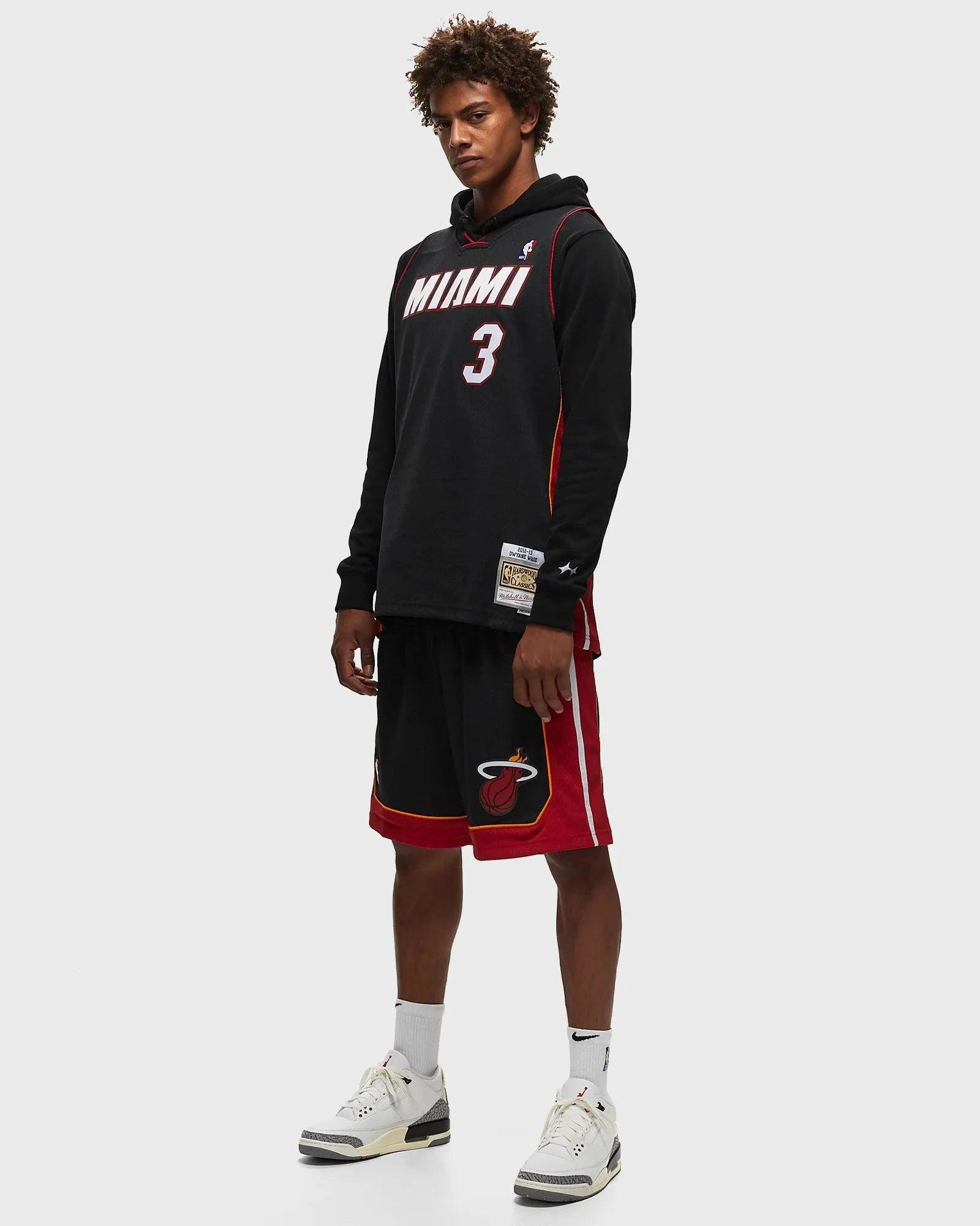 Mitchell And Ness Jerseys Dwyane Wade Miami Heat Mitchell & Ness NBA 12-13 HWC Swingman Jersey - Black