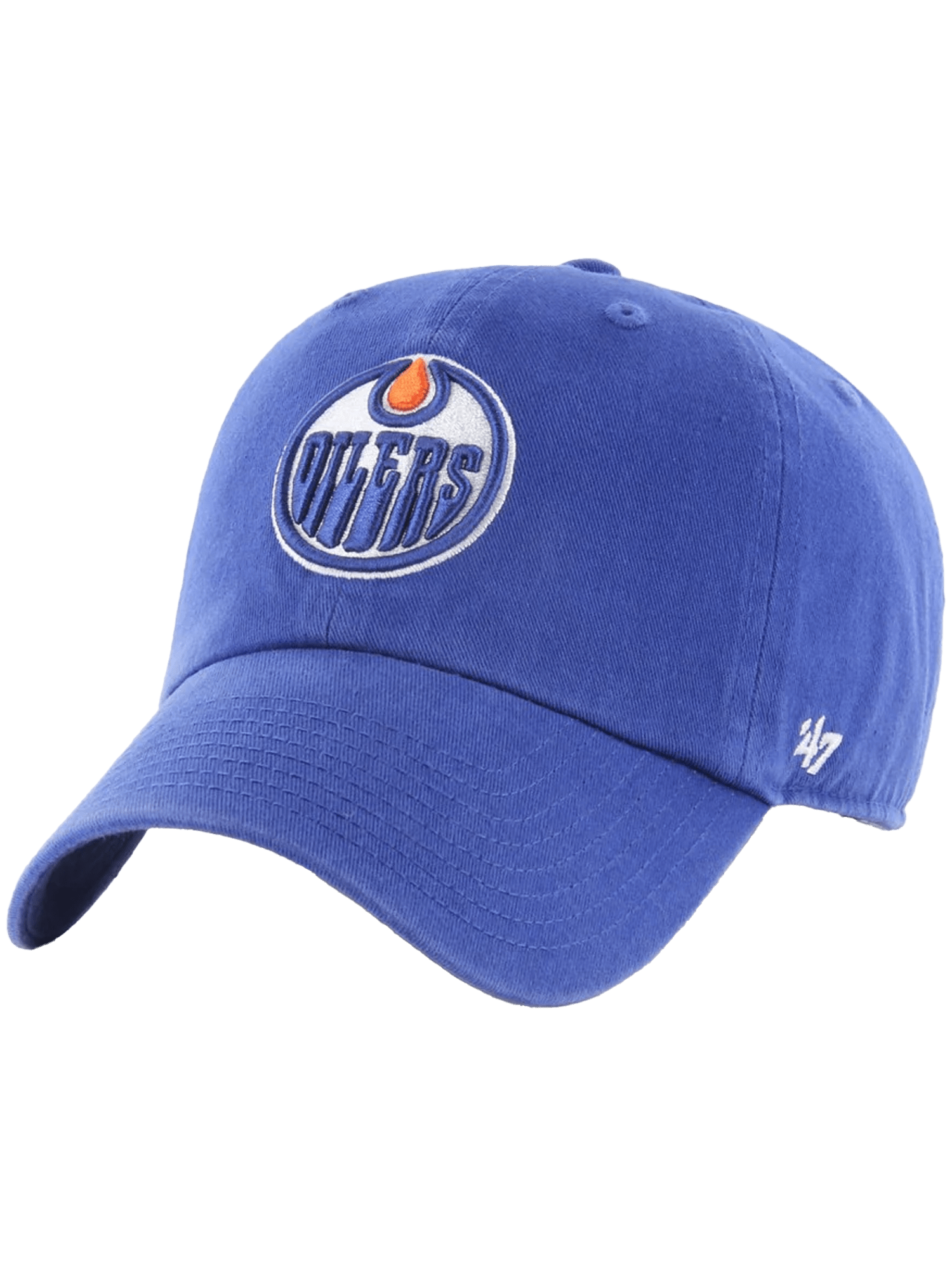 47 Brand Caps Edmonton Oilers '47 NHL Team Clean Up Strapback Hat - Blue