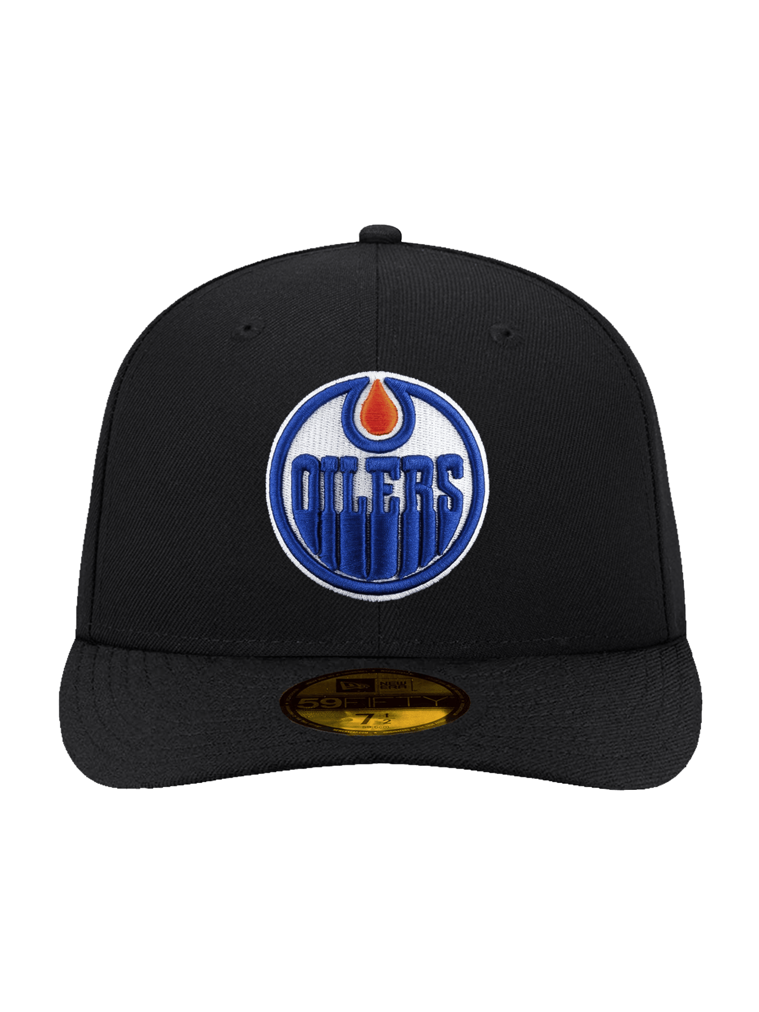 New Era Caps Edmonton Oilers New Era NHL Team 59FIFTY Pre-Curved Fitted Hat - Black