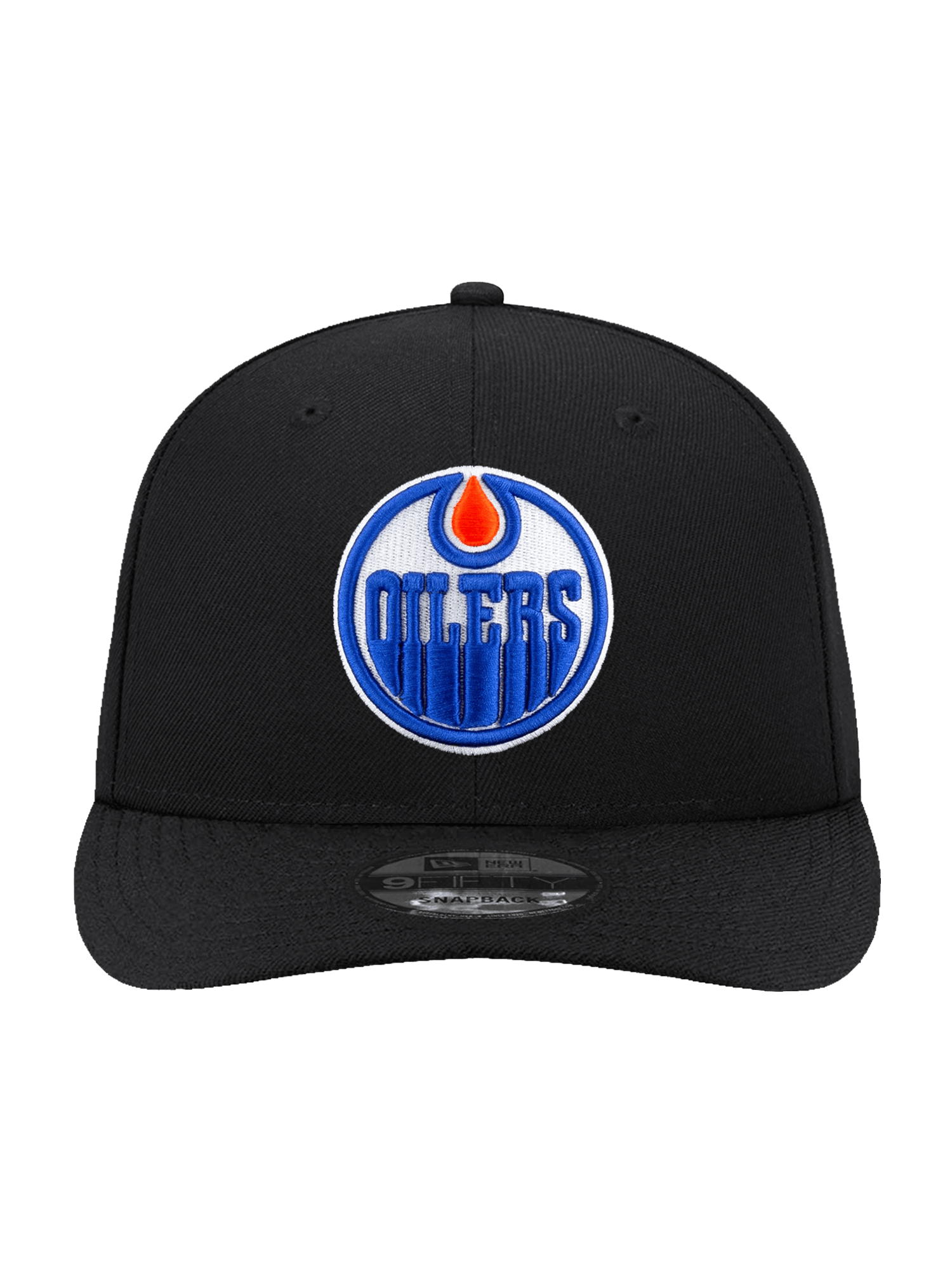 New Era Caps OSFA Edmonton Oilers New Era NHL Team 9FIFTY Pre-Curved Snapback Hat - Black