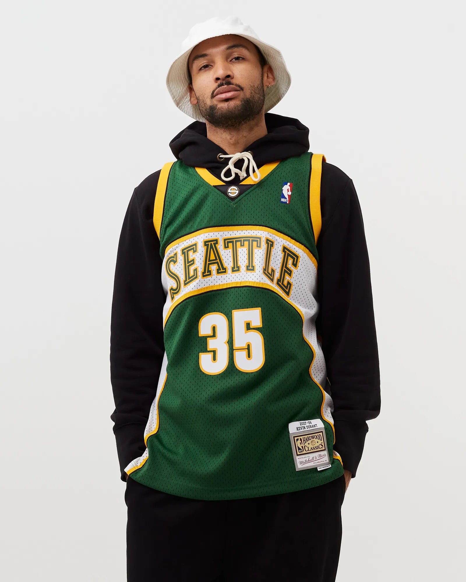 Kevin Durant Seattle Supersonics Mitchell & Ness NBA 07-08 Road Swingman Jersey - Green