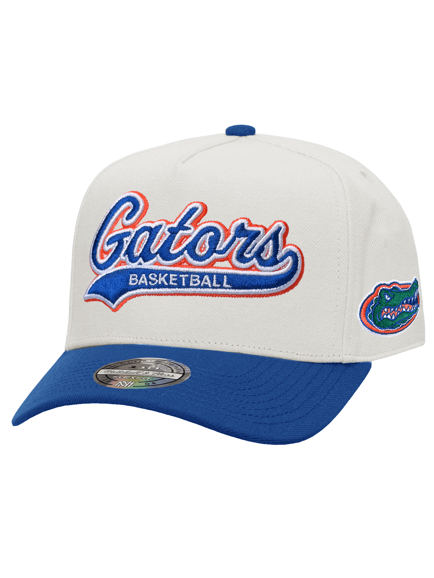 Mitchell And Ness Caps Florida Gators Mitchell & Ness NCAA 2T Tailsweep 110 Flex Snapback Hat - Off White
