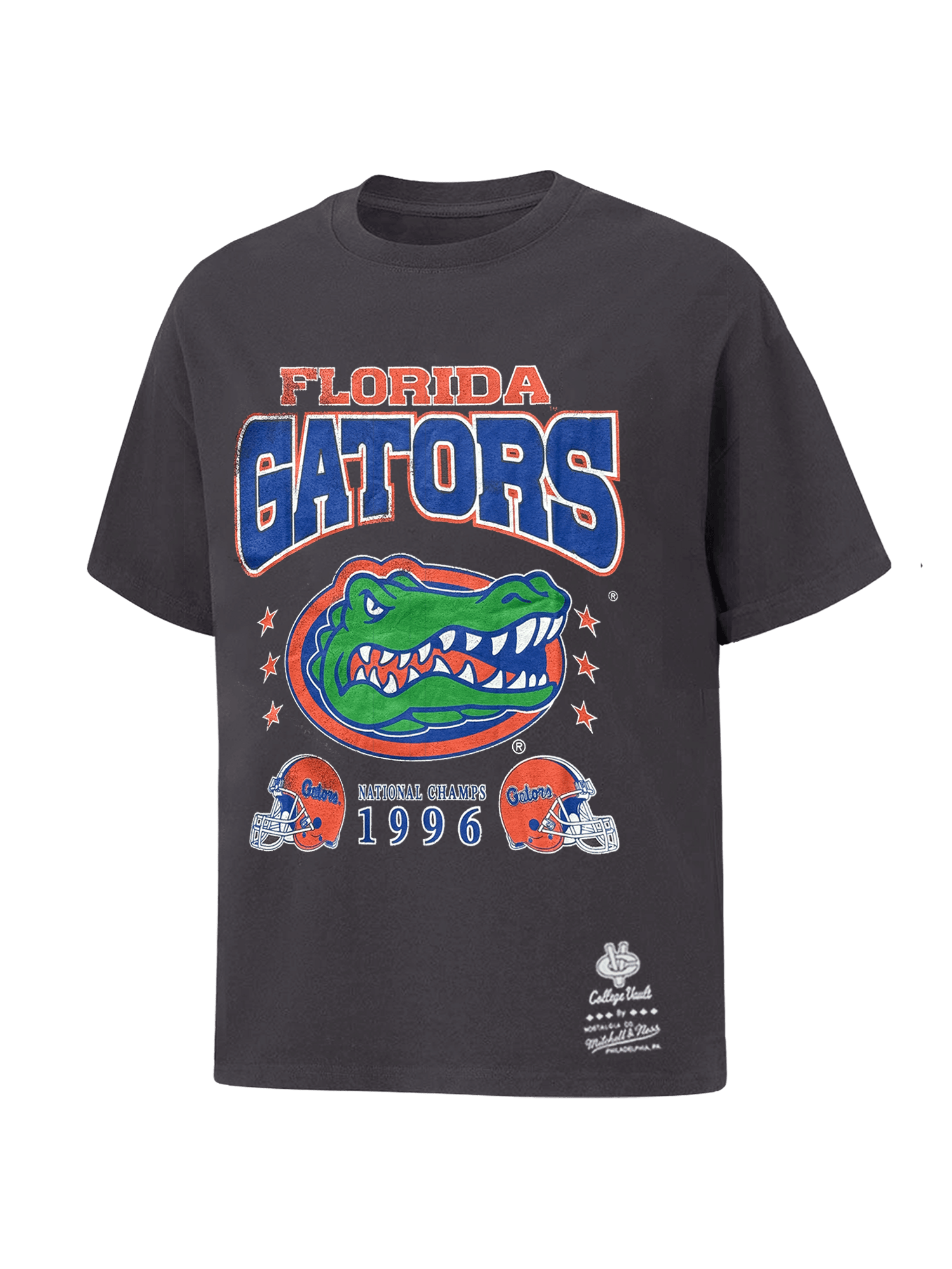 Mitchell And Ness T-Shirts Florida Gators Mitchell & Ness NCAA Champs Arch Vintage T-Shirt - Faded Slate