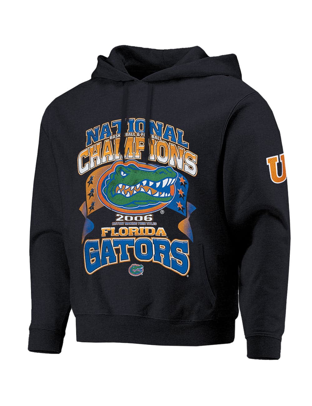 NCAA Branded Jumpers Florida Gators NCAA 06 National Champs Vintage Hoodie Jumper - Faded Black