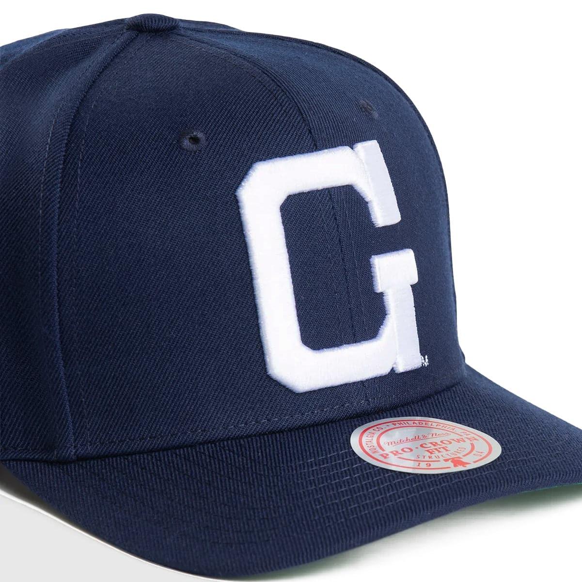 Mitchell And Ness Caps Georgetown Hoyas Mitchell & Ness NCAA Wordmark Pro Crown Snapback Hat - Navy