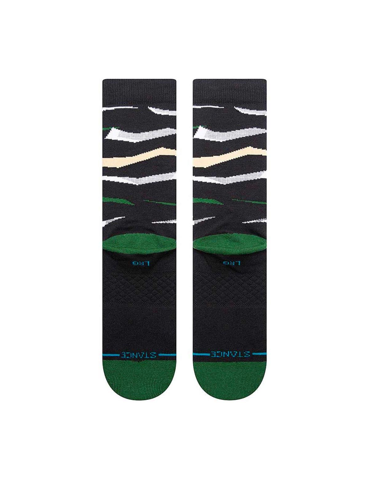 Stance Socks Large (9-12 US) Giannis Antetokounmpo Milwaukee Bucks Stance NBA Faxed Crew Socks - Black
