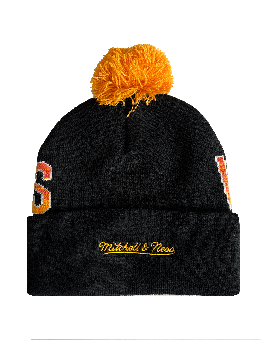 Mitchell And Ness Beanies Golden State Warriors Mitchell & Ness NBA Burst Knit Beanie - Black