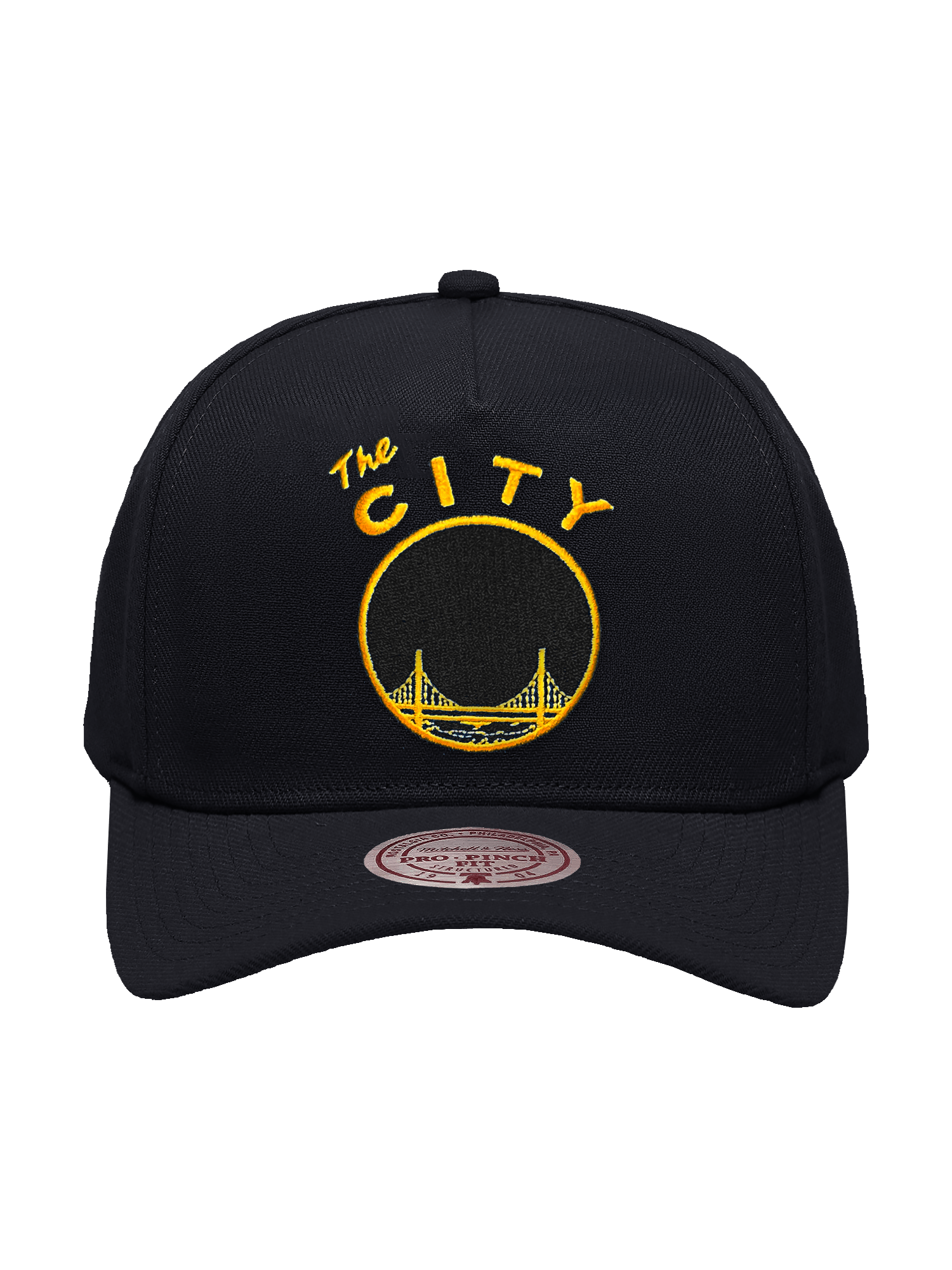 Mitchell And Ness Caps Golden State Warriors Mitchell & Ness NBA HWC Pro Pinch Snapback Hat - Black