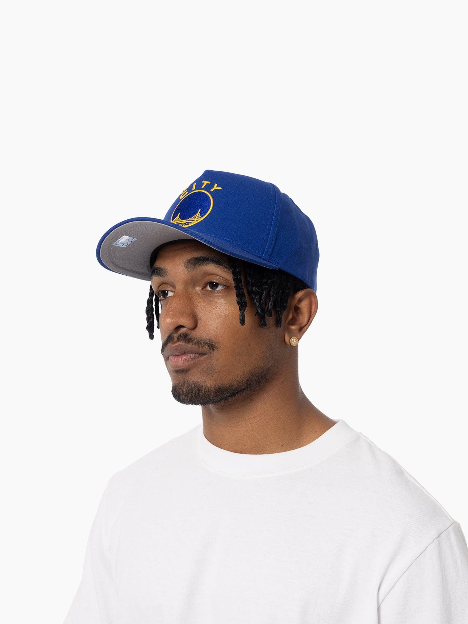 Mitchell And Ness Caps Golden State Warriors Mitchell & Ness NBA HWC Pro Pinch Snapback Hat - Blue