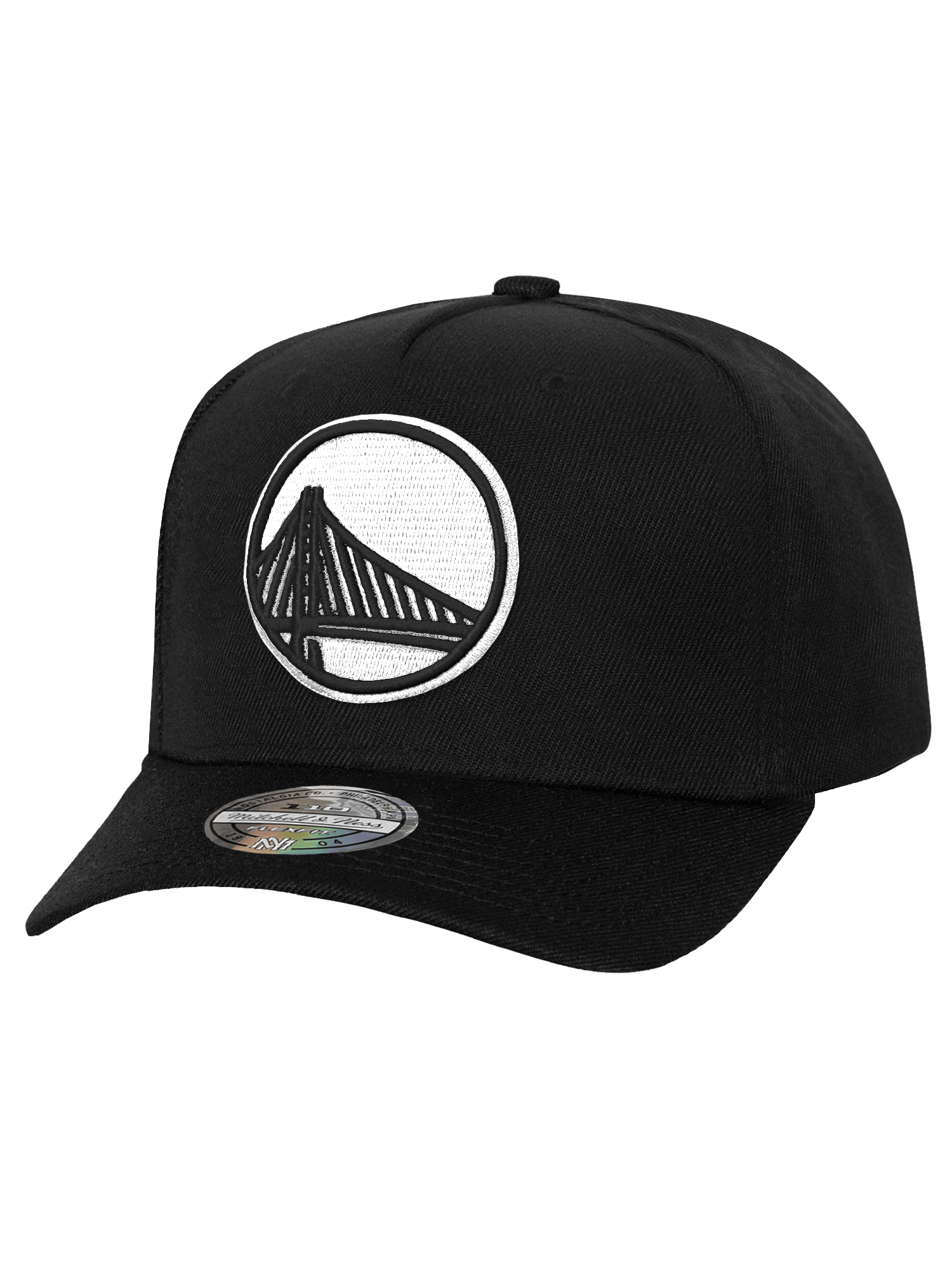 Mitchell And Ness Caps Golden State Warriors Mitchell & Ness NBA Monochrome 110 Flex Snapback Hat - Black
