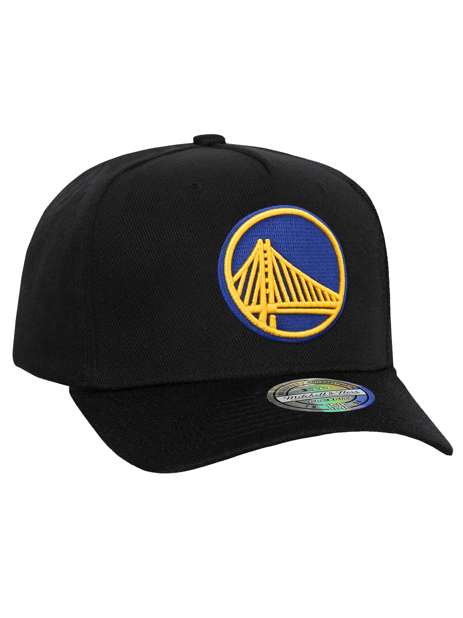 Mitchell And Ness Caps Golden State Warriors Mitchell & Ness NBA Team 110 Flex Snapback Hat - Black