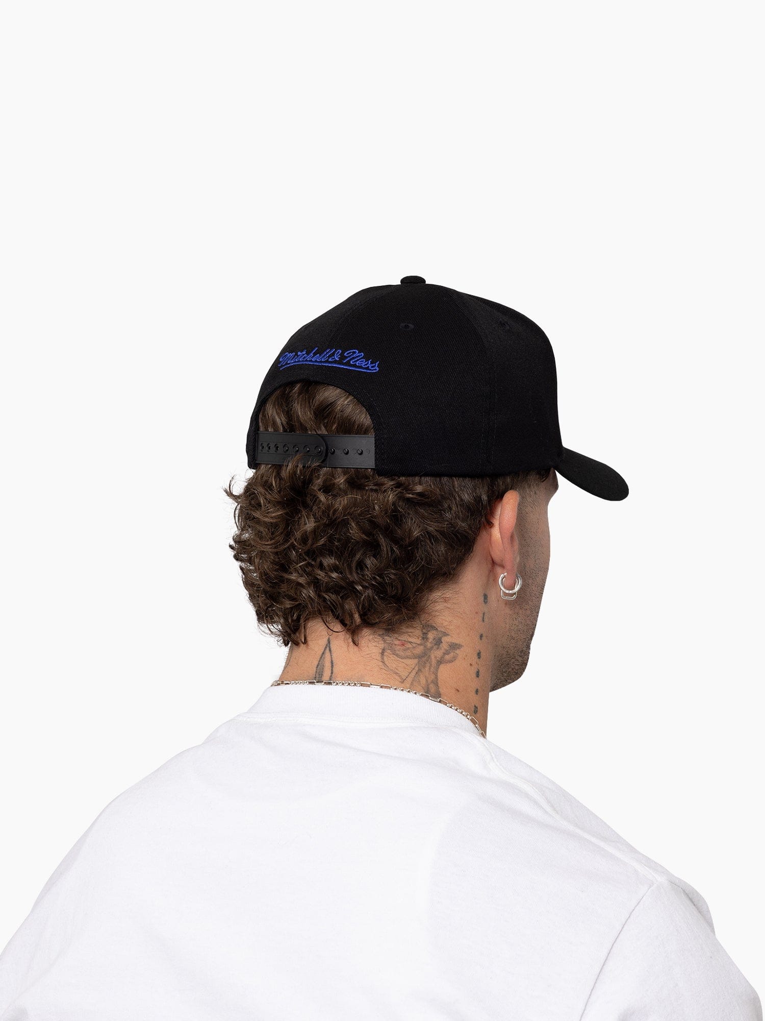 Mitchell And Ness Caps Golden State Warriors Mitchell & Ness NBA Team 110 Flex Snapback Hat - Black