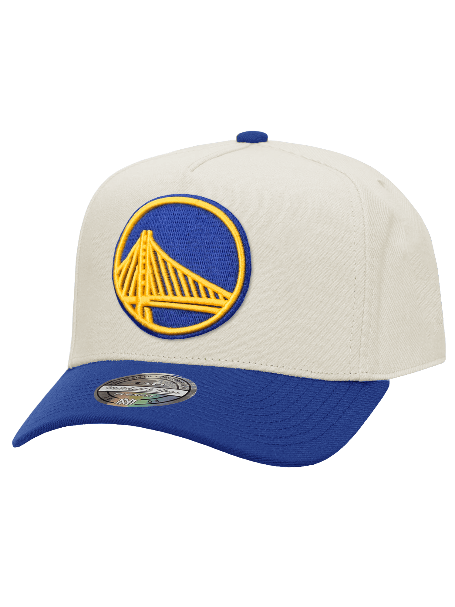 Mitchell And Ness Caps Golden State Warriors Mitchell & Ness NBA Team Flex-Snap Snapback Hat - Off White