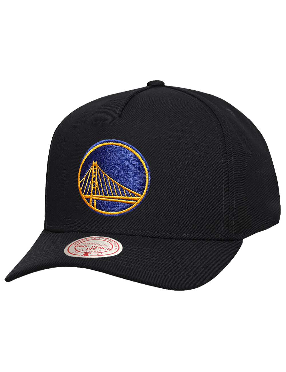 Mitchell And Ness Caps OSFM Golden State Warriors Mitchell & Ness NBA Team Pro Pinch Snapback Hat - Black
