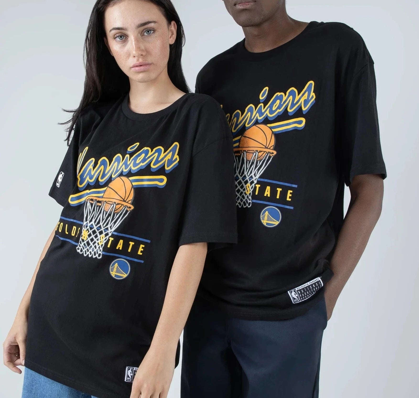 NBA Essentials T-Shirts Golden State Warriors NBA Essentials Hamilton Vintage T-Shirt - Black