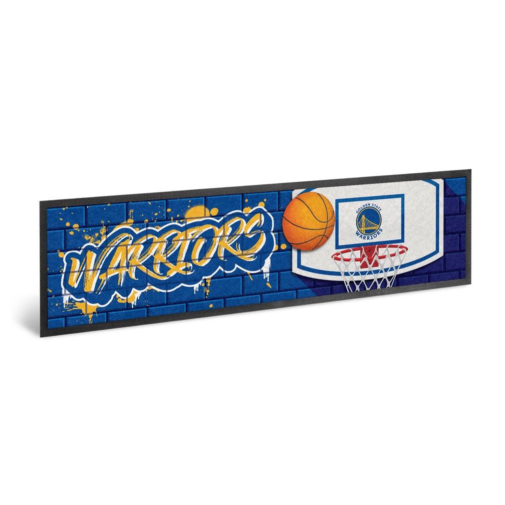 NBA Branded Accessories Golden State Warriors NBA Graffiti Bar Runner Mat