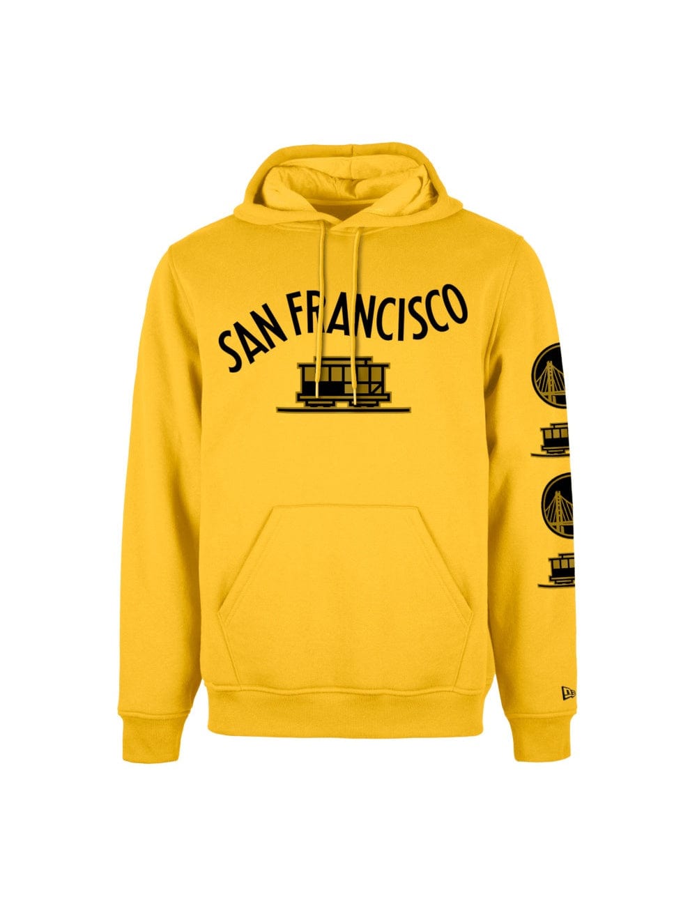 New Era Jumpers Golden State Warriors New Era NBA 24 City Edition Hoodie Jumper - Yellow