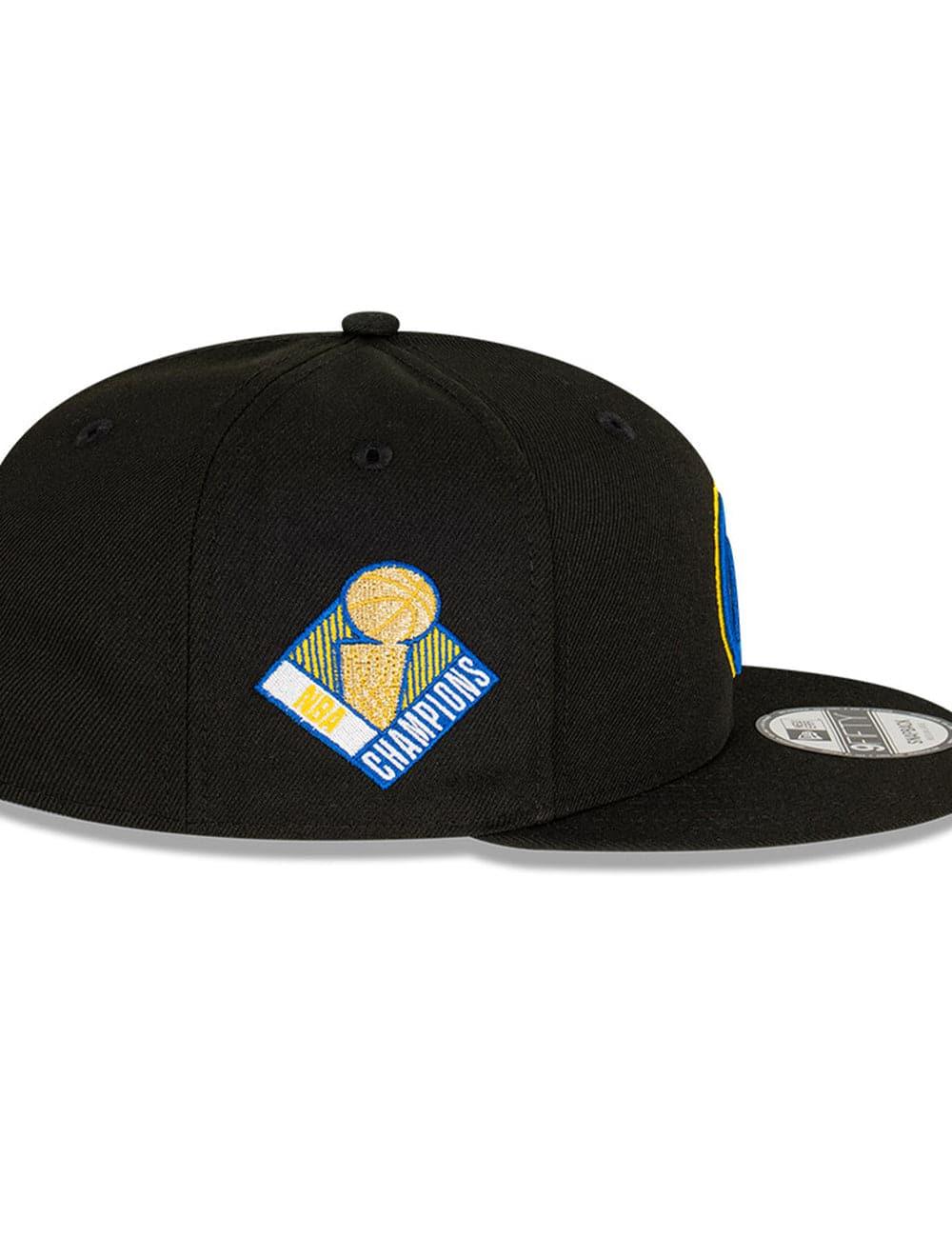 New Era Caps Golden State Warriors New Era NBA Champs Patch 9FIFTY Snapback Hat - Black