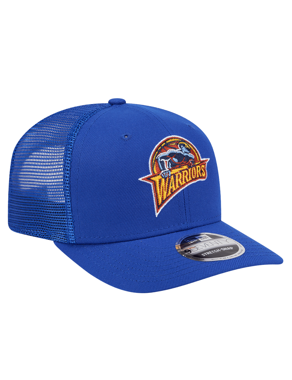 New Era Caps Golden State Warriors New Era NBA HWC 9SEVENTY Trucker Stretch Snapback Hat - Blue