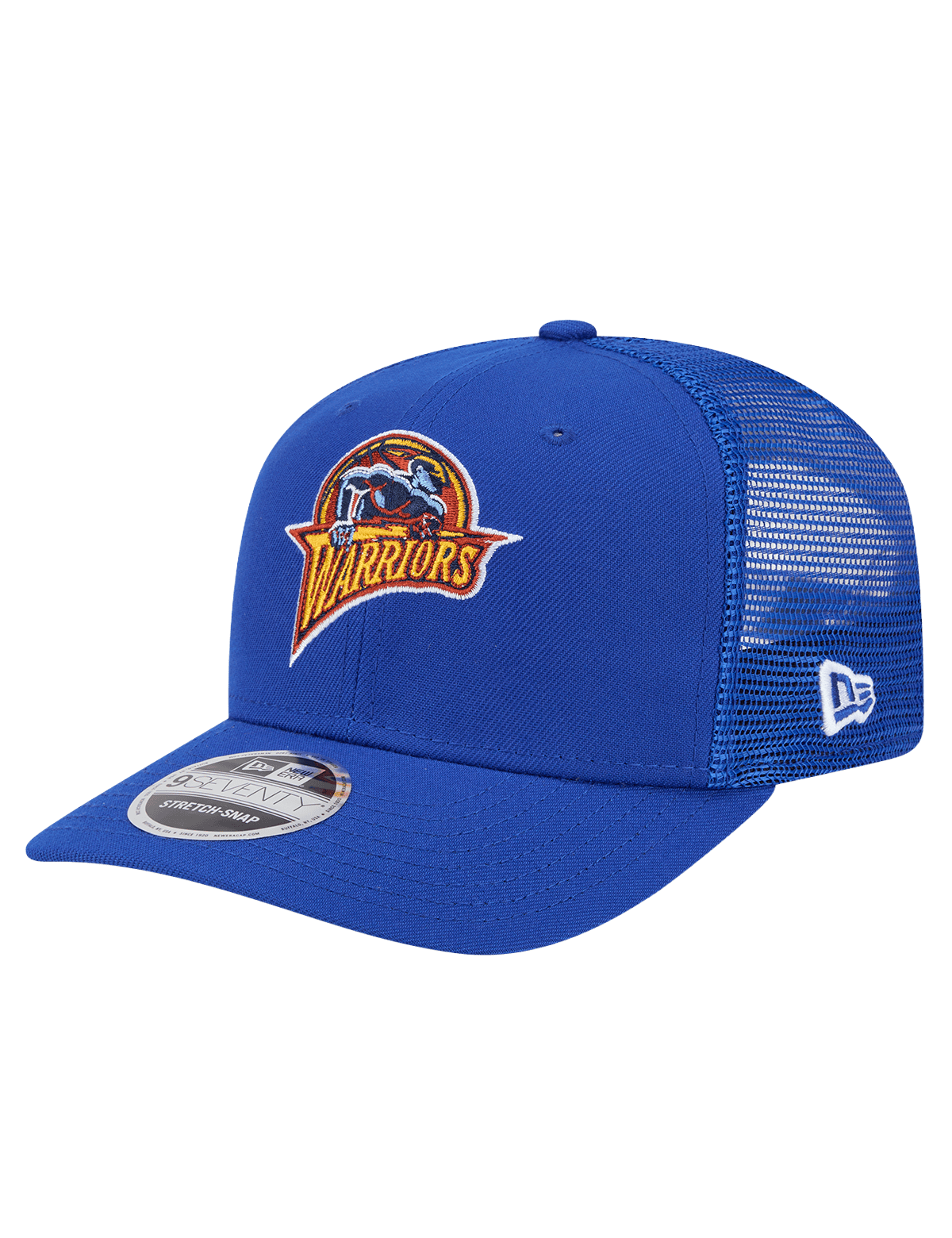 New Era Caps Golden State Warriors New Era NBA HWC 9SEVENTY Trucker Stretch Snapback Hat - Blue