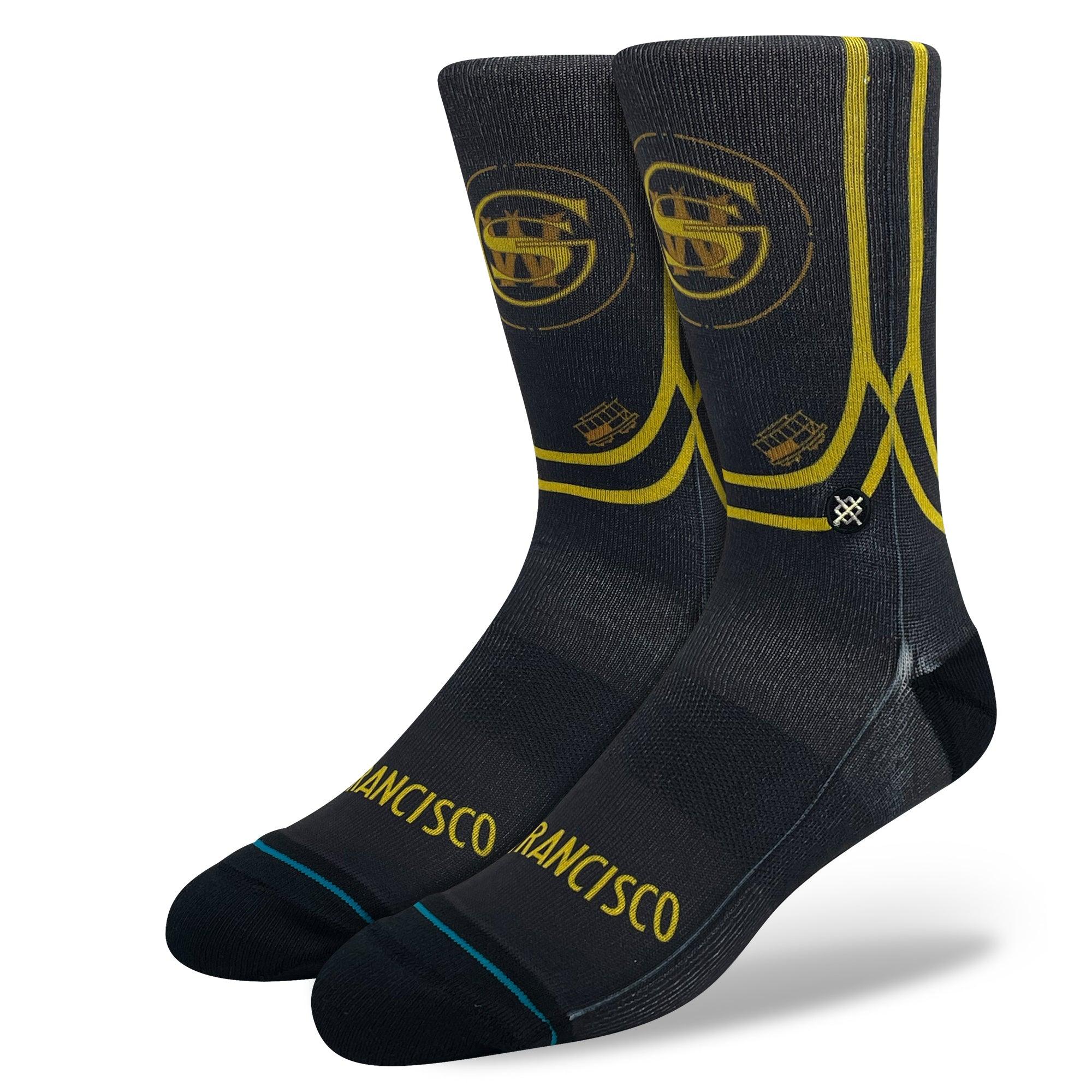 Stance Socks Large (9-12 US) Golden State Warriors Stance NBA 24 City Edition Crew Socks