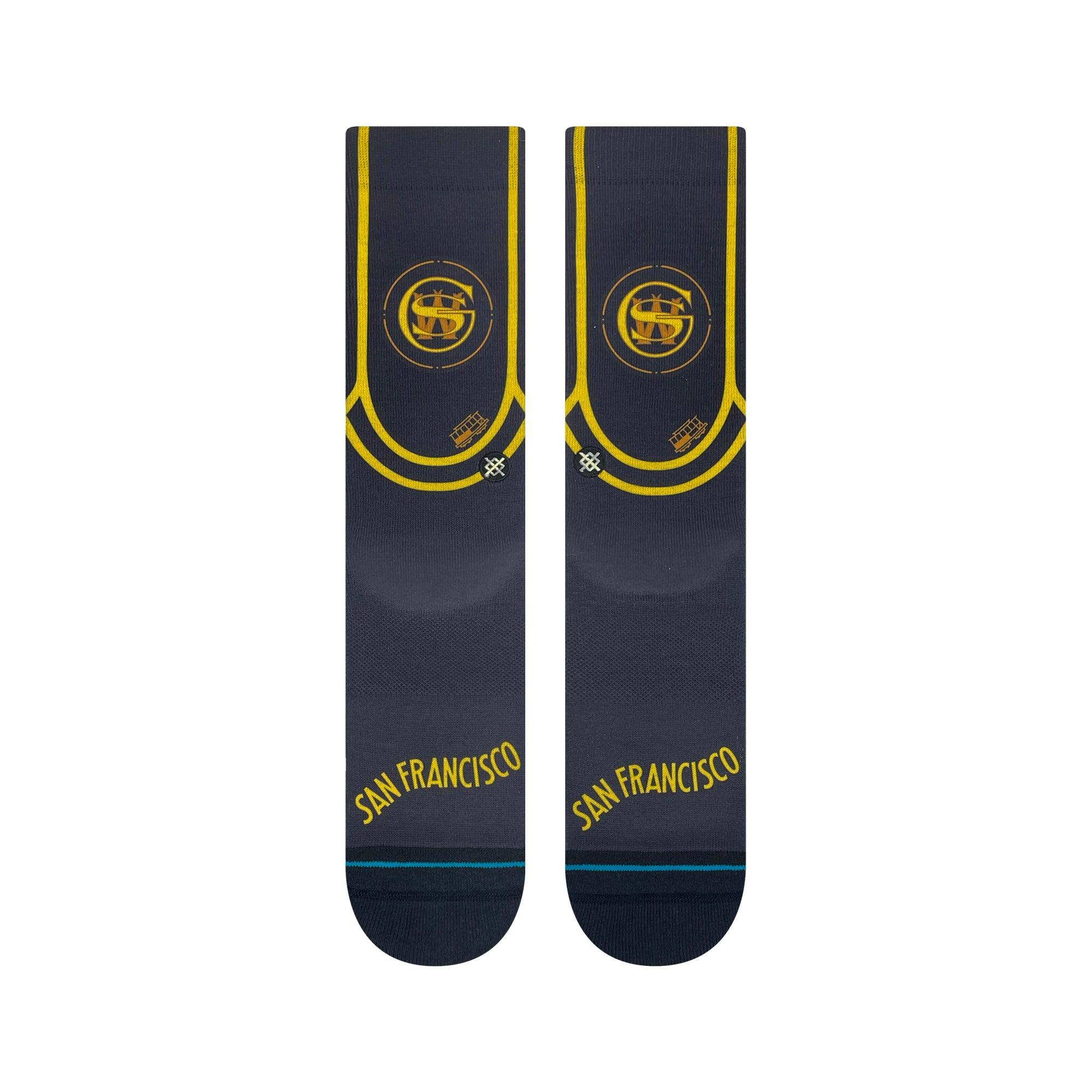 Stance Socks Large (9-12 US) Golden State Warriors Stance NBA 24 City Edition Crew Socks